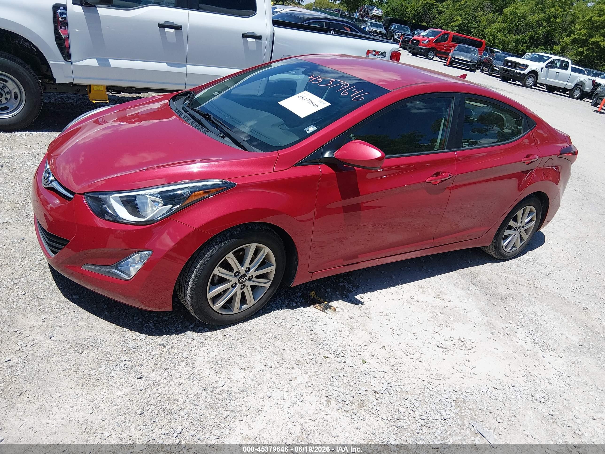 2015 Hyundai Elantra Se Red vin: KMHDH4AE1FU381592