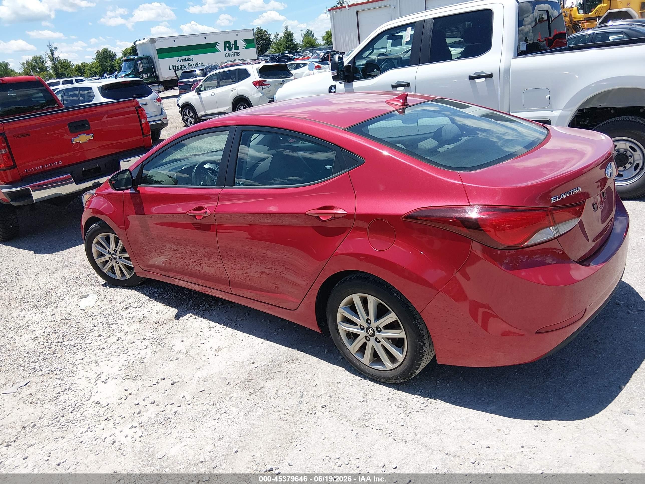 2015 Hyundai Elantra Se Red vin: KMHDH4AE1FU381592
