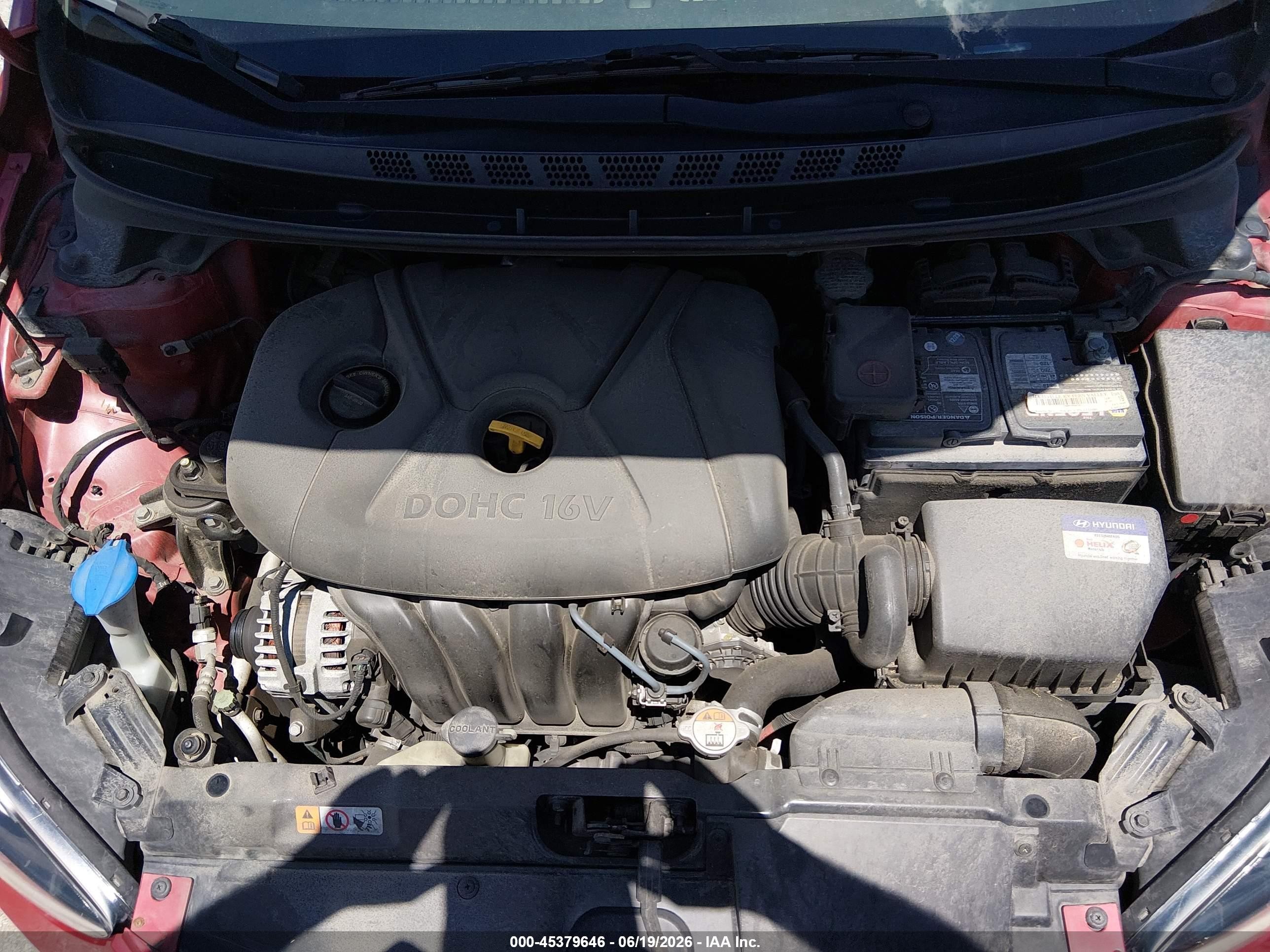 2015 Hyundai Elantra Se Red vin: KMHDH4AE1FU381592