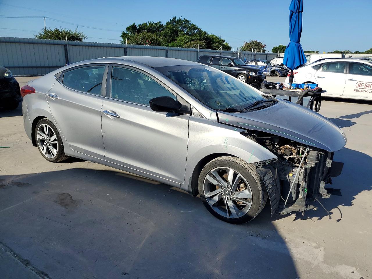2015 Hyundai Elantra Limited Gray vin: KMHDH4AE1FU389658