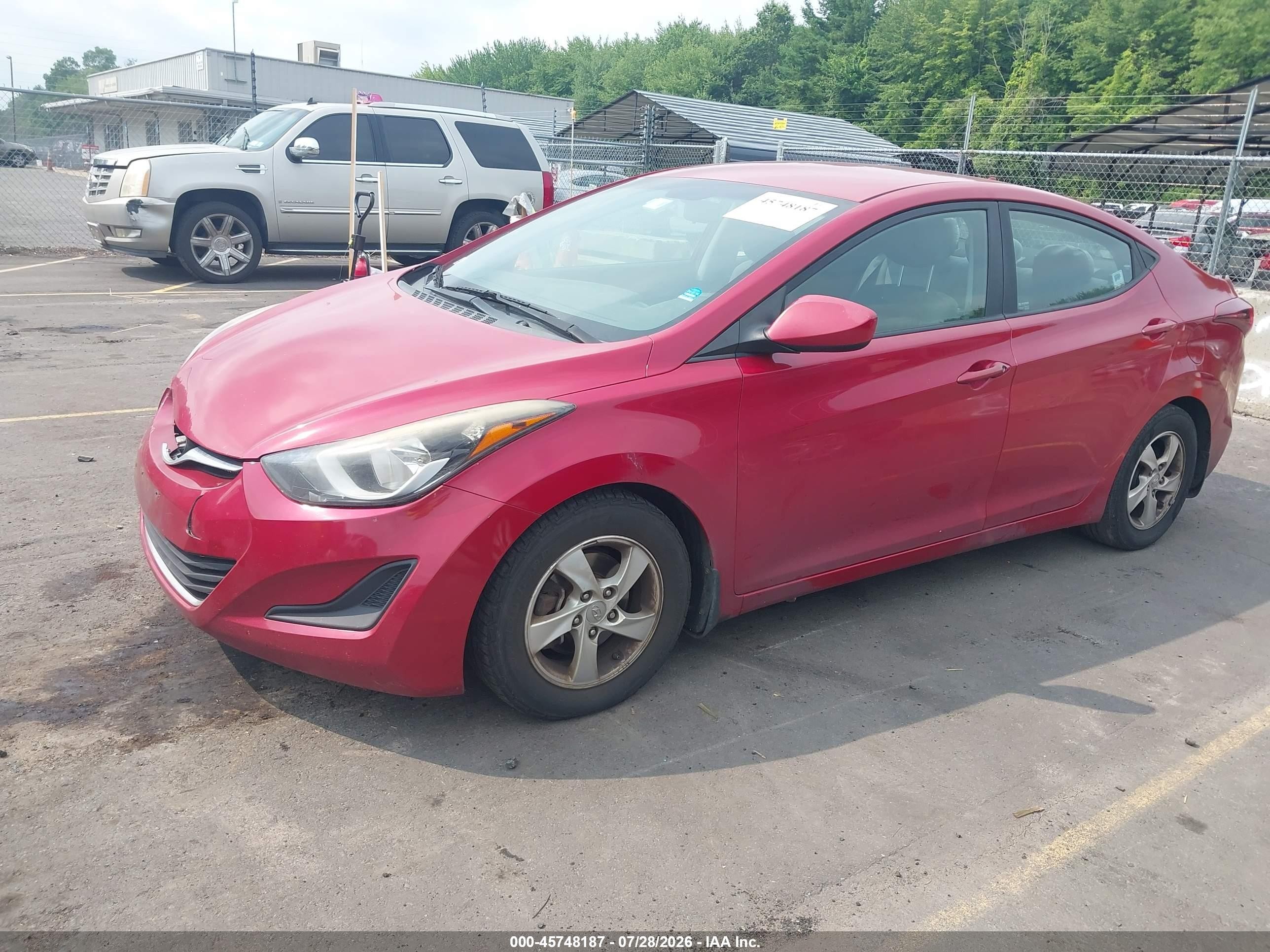 2015 Hyundai Elantra Se Burgundy vin: KMHDH4AE1FU416129