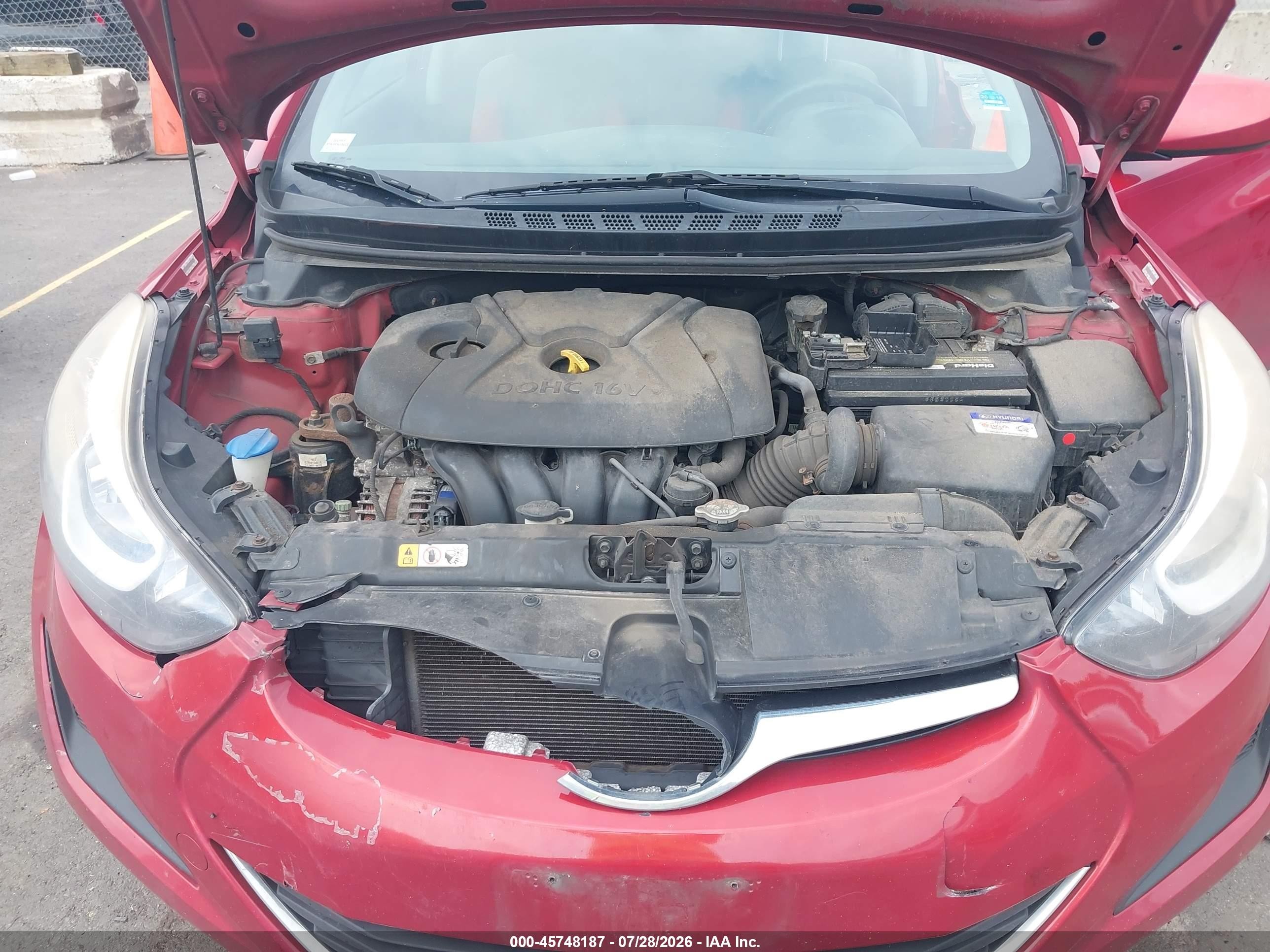 2015 Hyundai Elantra Se Burgundy vin: KMHDH4AE1FU416129