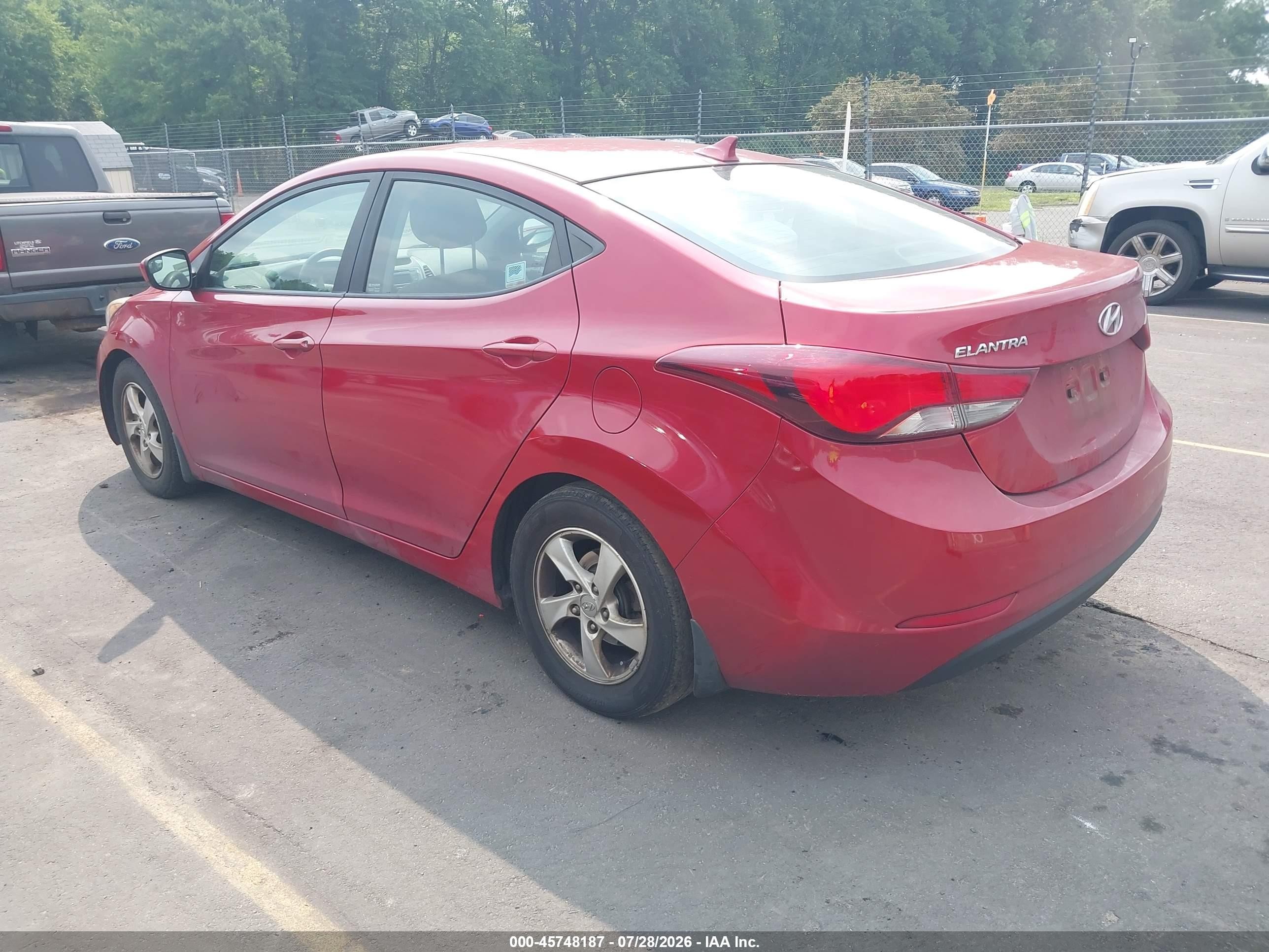 2015 Hyundai Elantra Se Burgundy vin: KMHDH4AE1FU416129