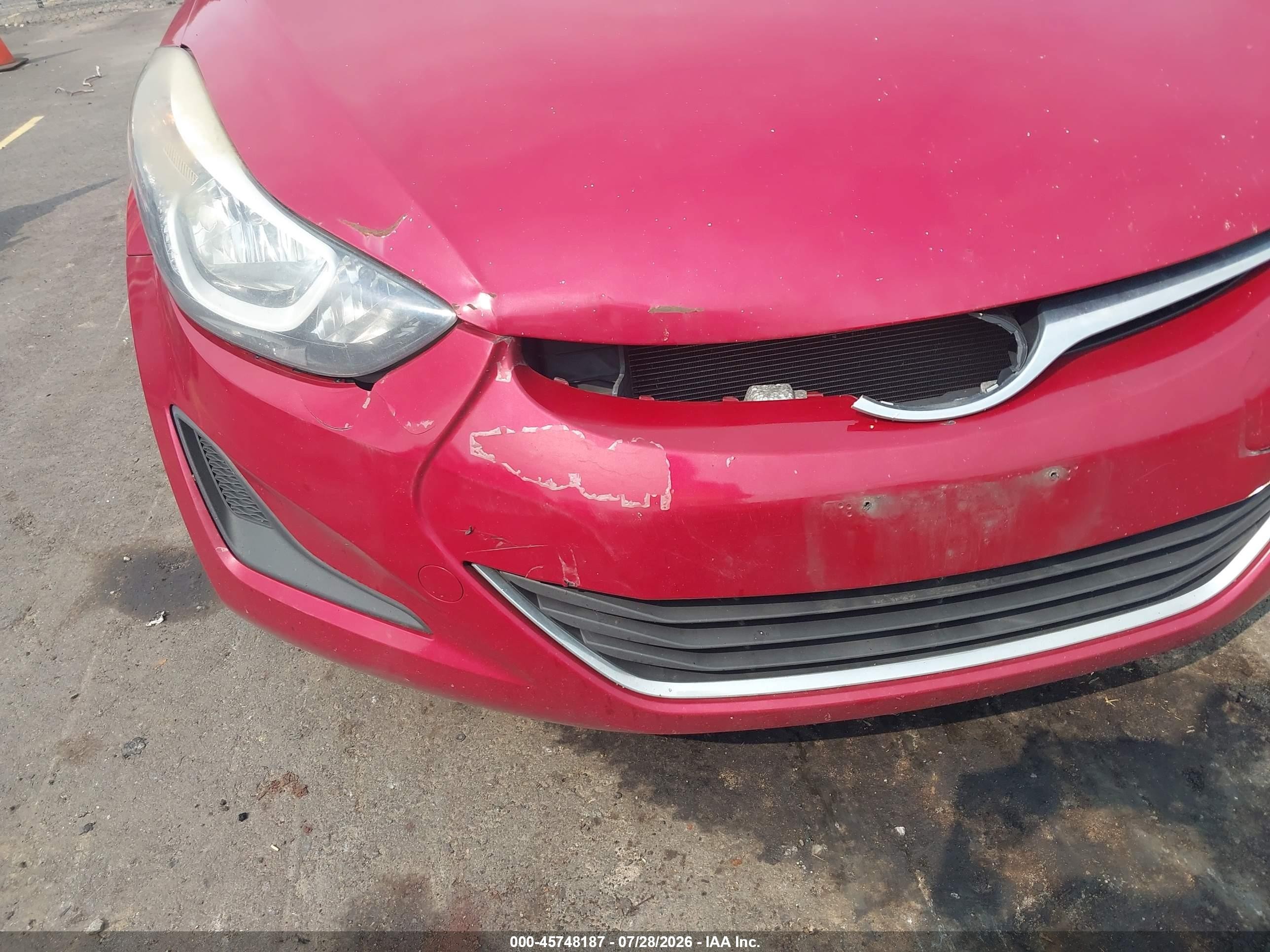 2015 Hyundai Elantra Se Burgundy vin: KMHDH4AE1FU416129