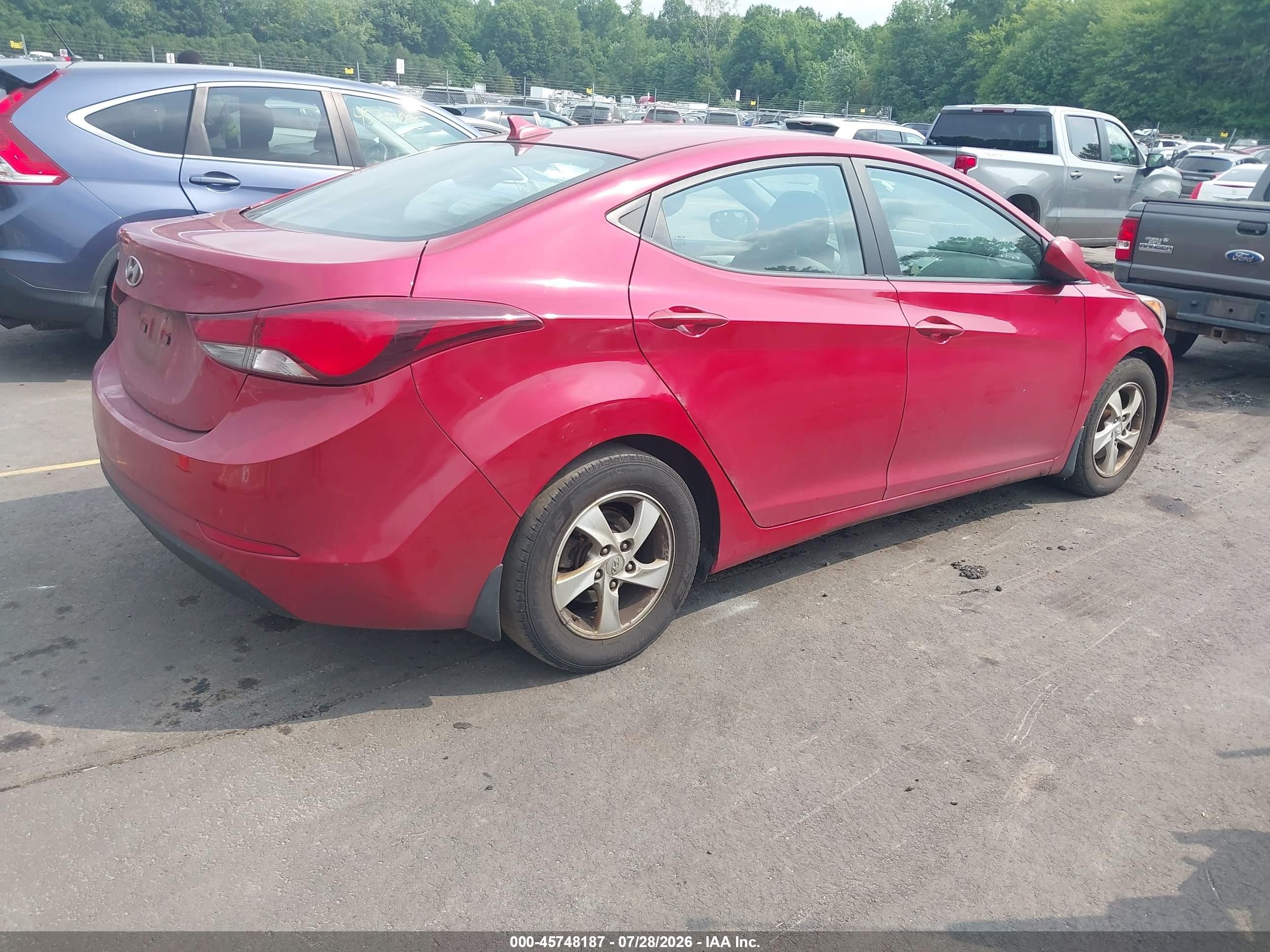 2015 Hyundai Elantra Se Burgundy vin: KMHDH4AE1FU416129