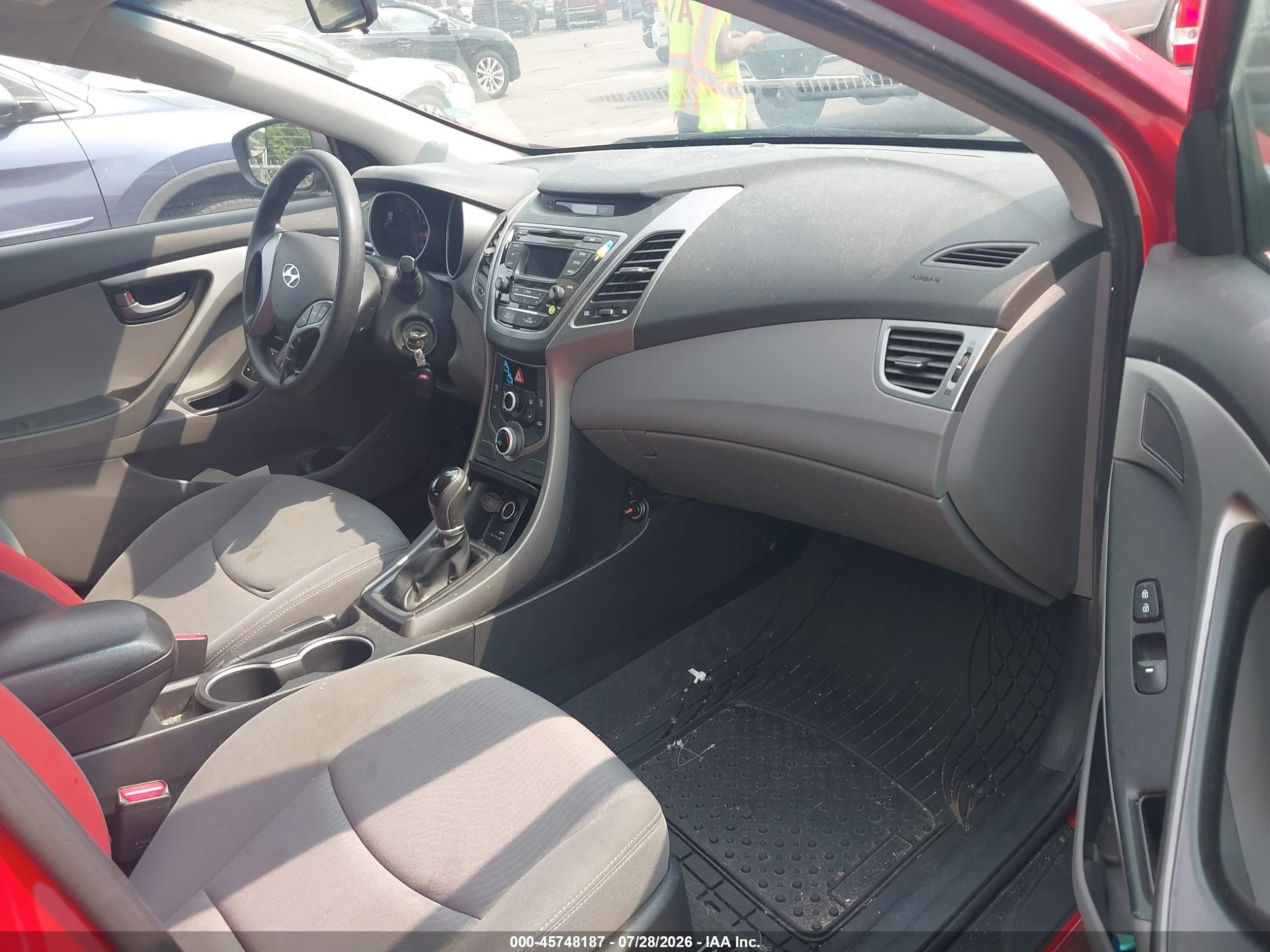 2015 Hyundai Elantra Se Burgundy vin: KMHDH4AE1FU416129