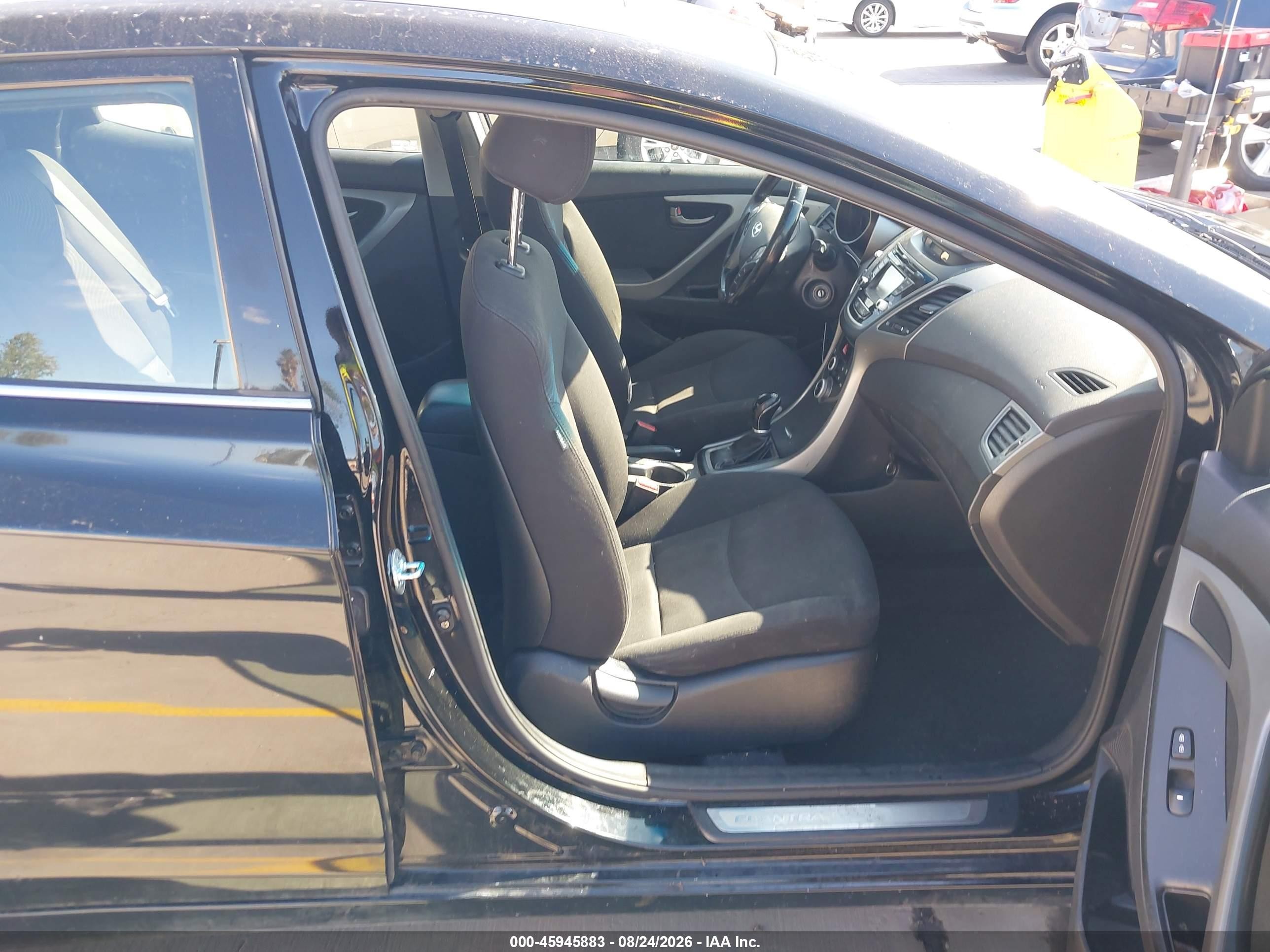 2015 Hyundai Elantra Se Черный vin: KMHDH4AE1FU437675