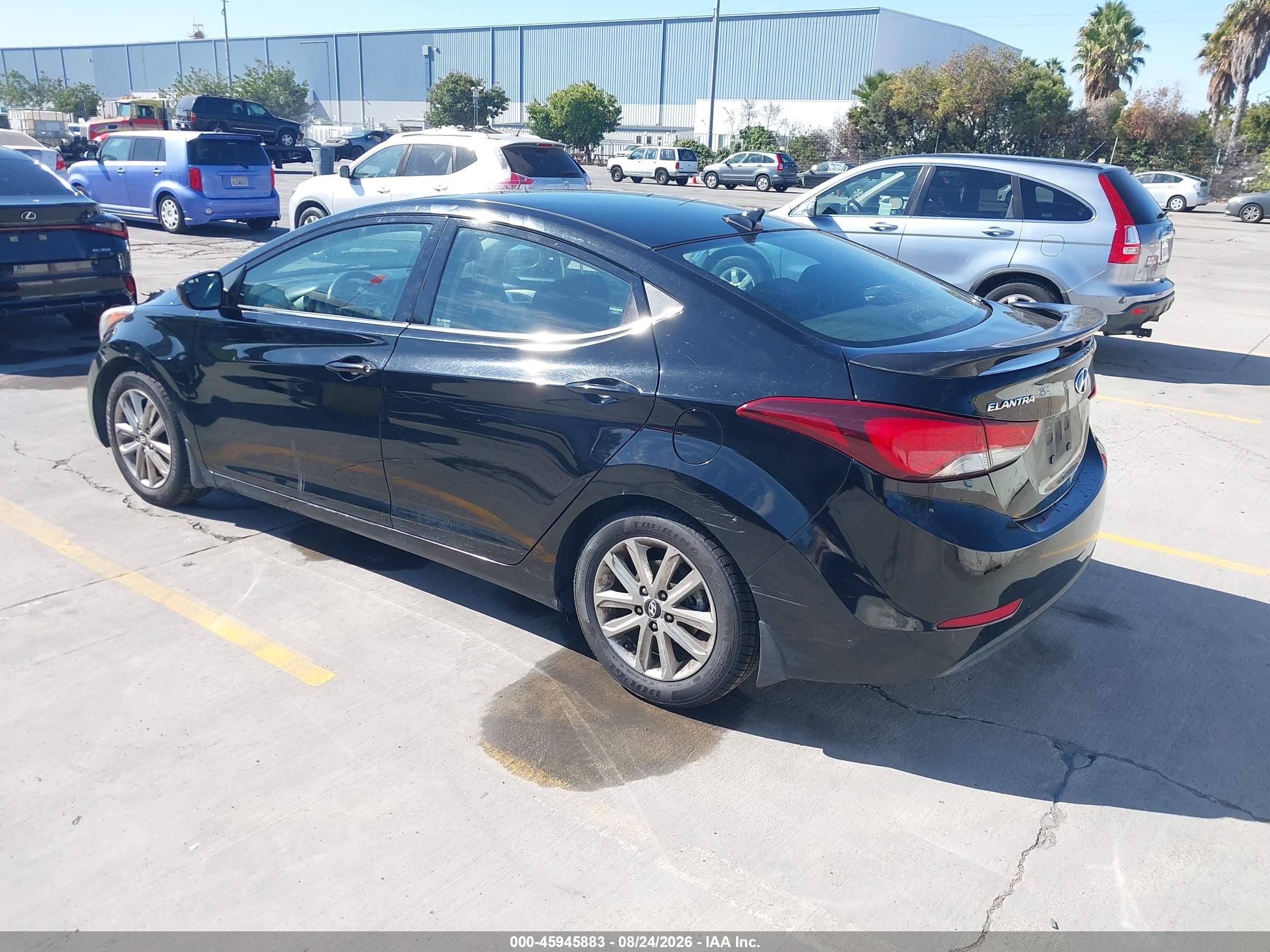 2015 Hyundai Elantra Se Черный vin: KMHDH4AE1FU437675