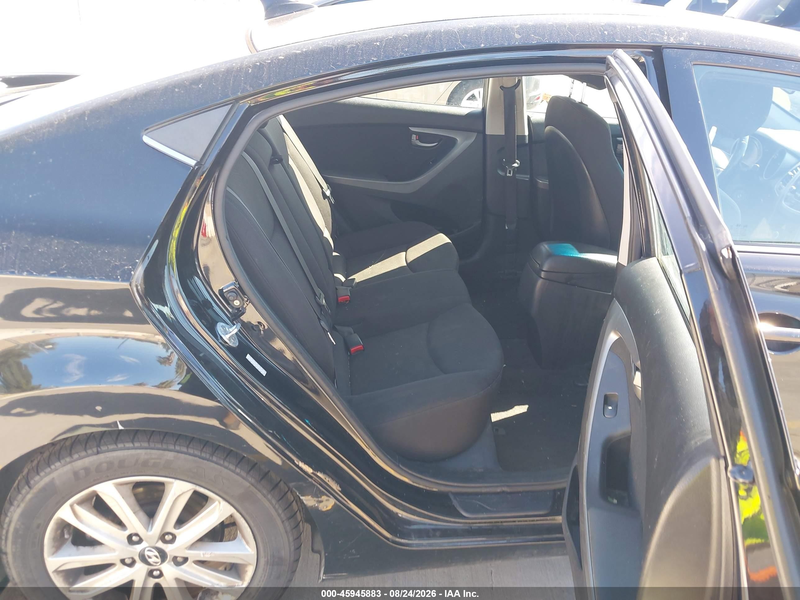 2015 Hyundai Elantra Se Черный vin: KMHDH4AE1FU437675