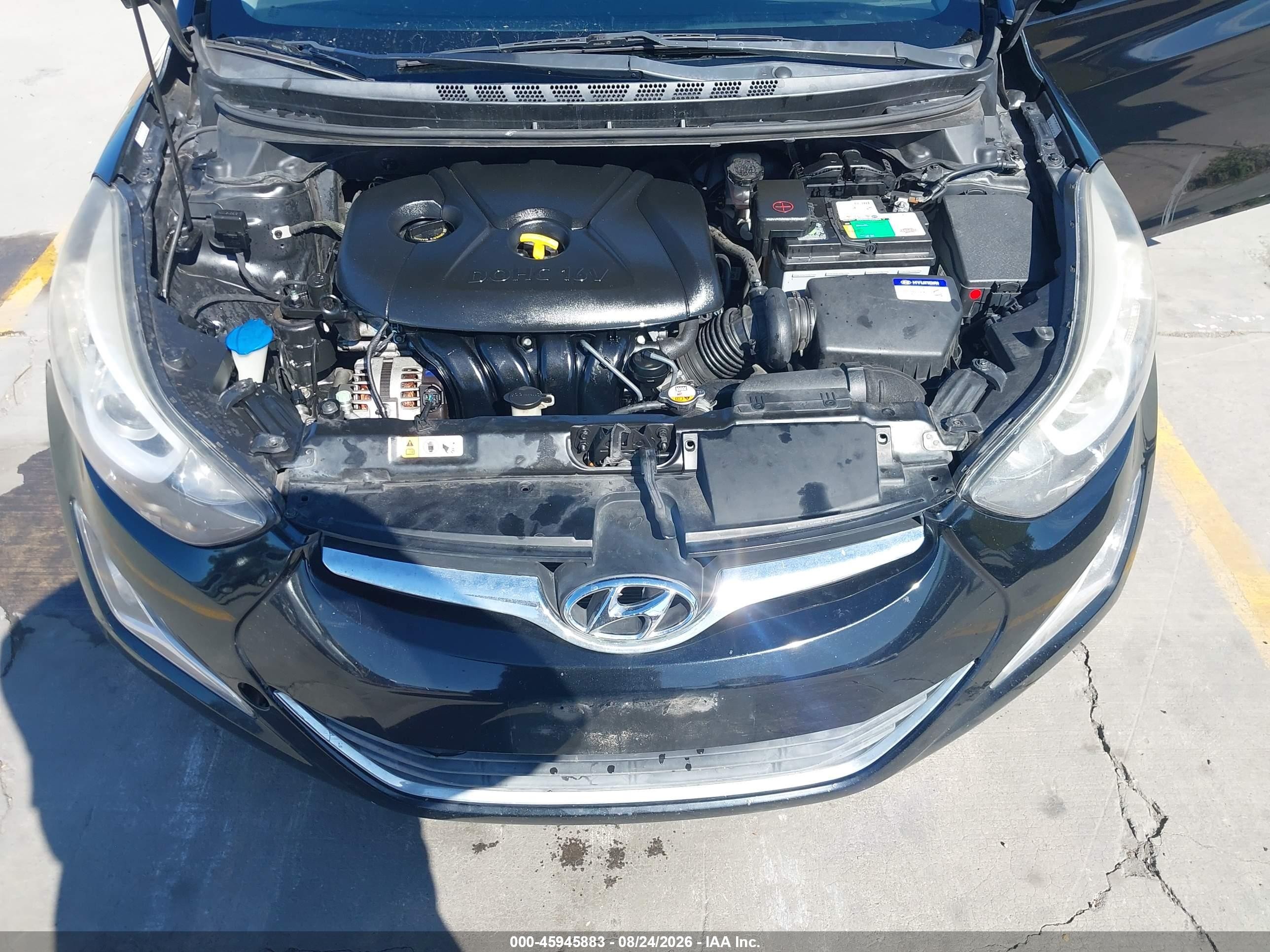 2015 Hyundai Elantra Se Черный vin: KMHDH4AE1FU437675