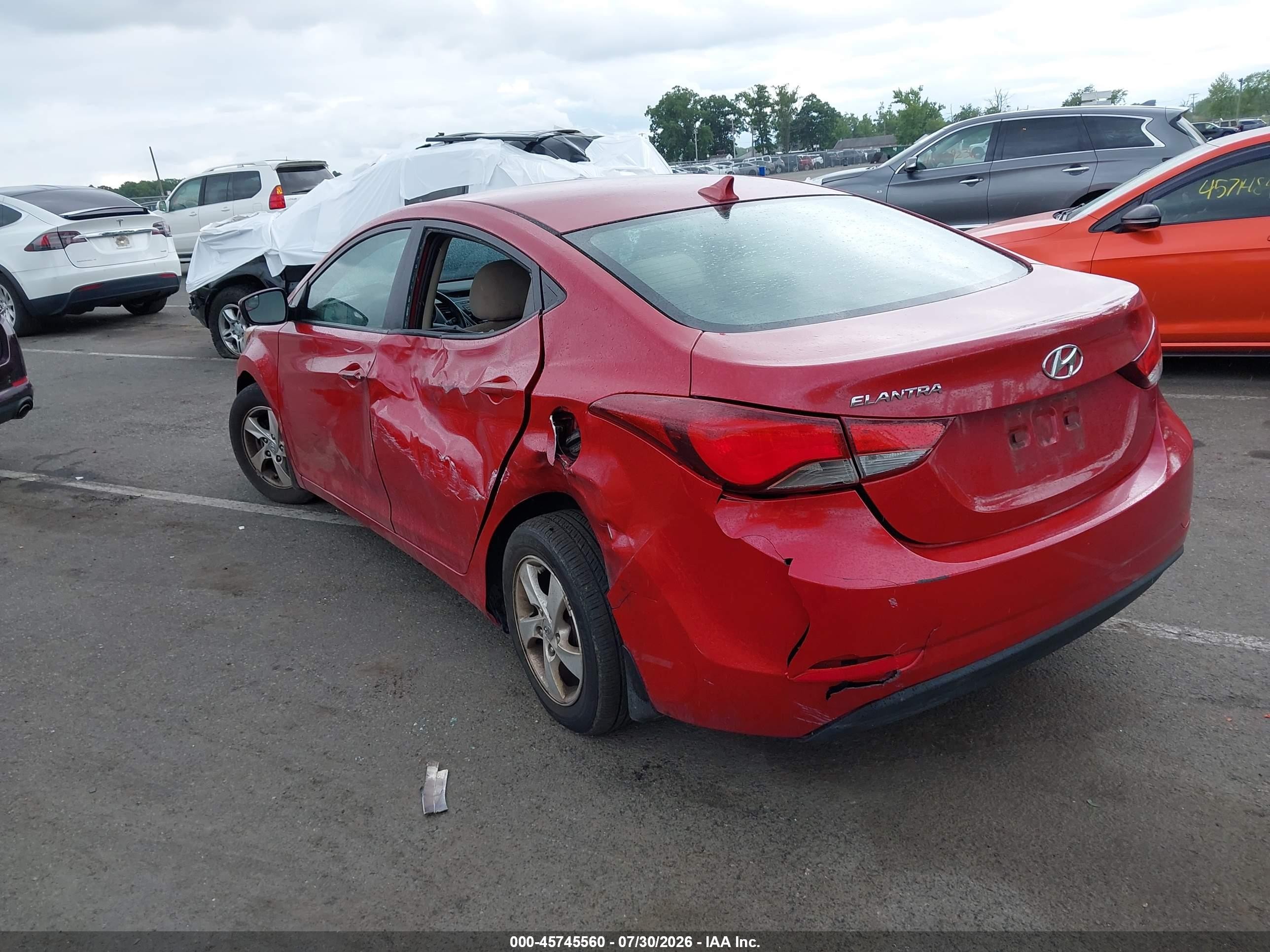 2015 Hyundai Elantra Se Red vin: KMHDH4AE1FU442875