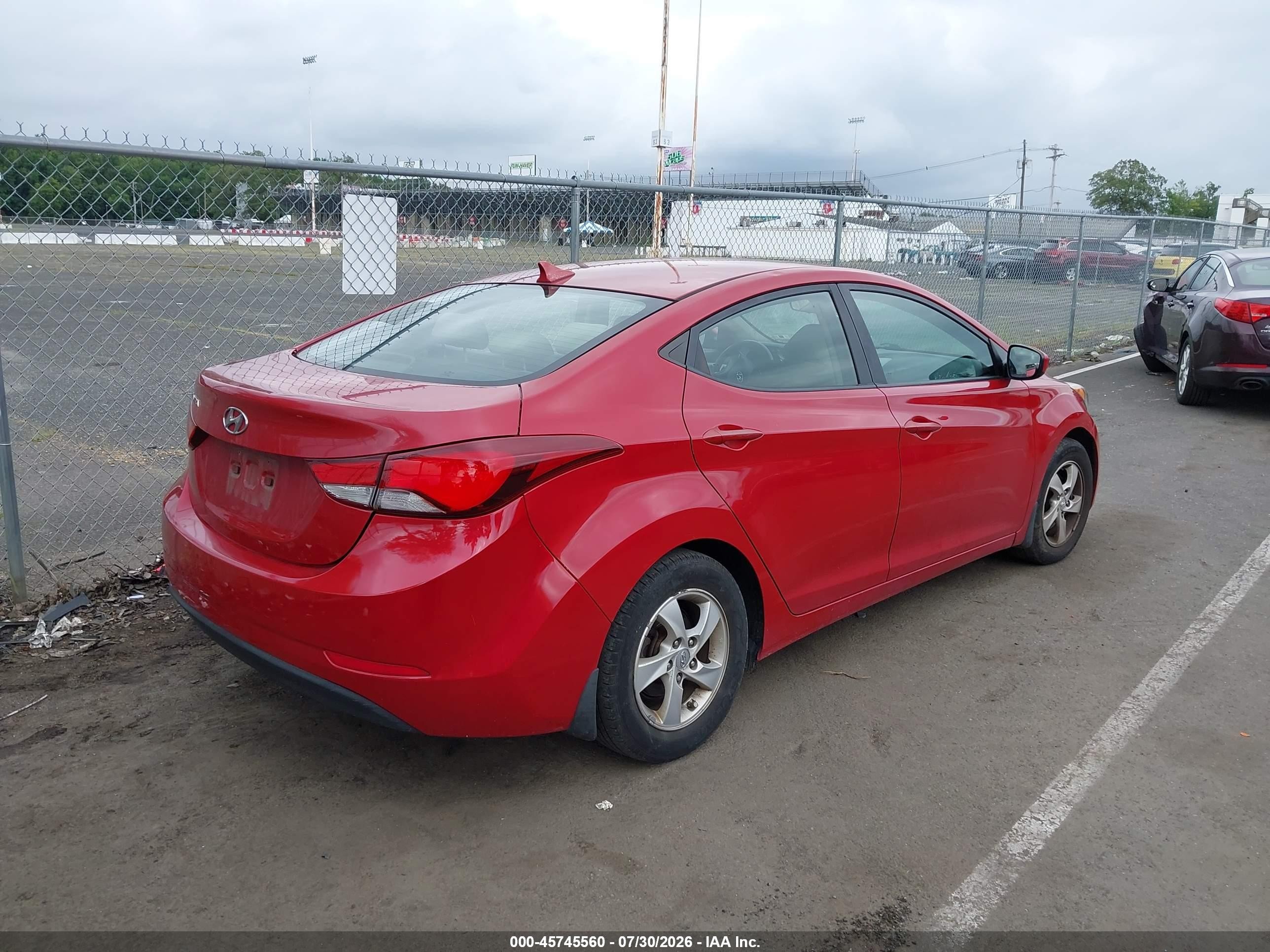 2015 Hyundai Elantra Se Red vin: KMHDH4AE1FU442875