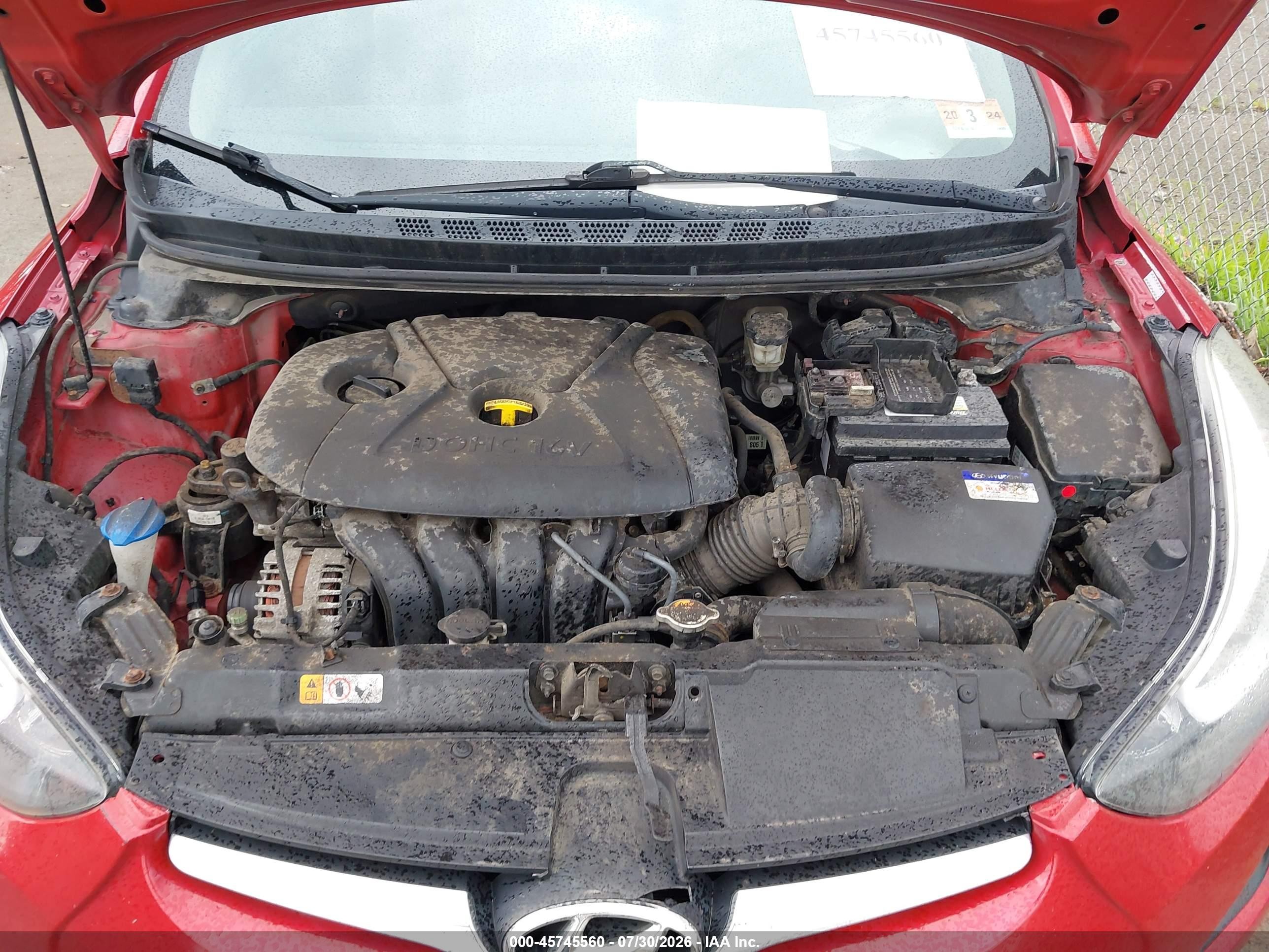 2015 Hyundai Elantra Se Red vin: KMHDH4AE1FU442875