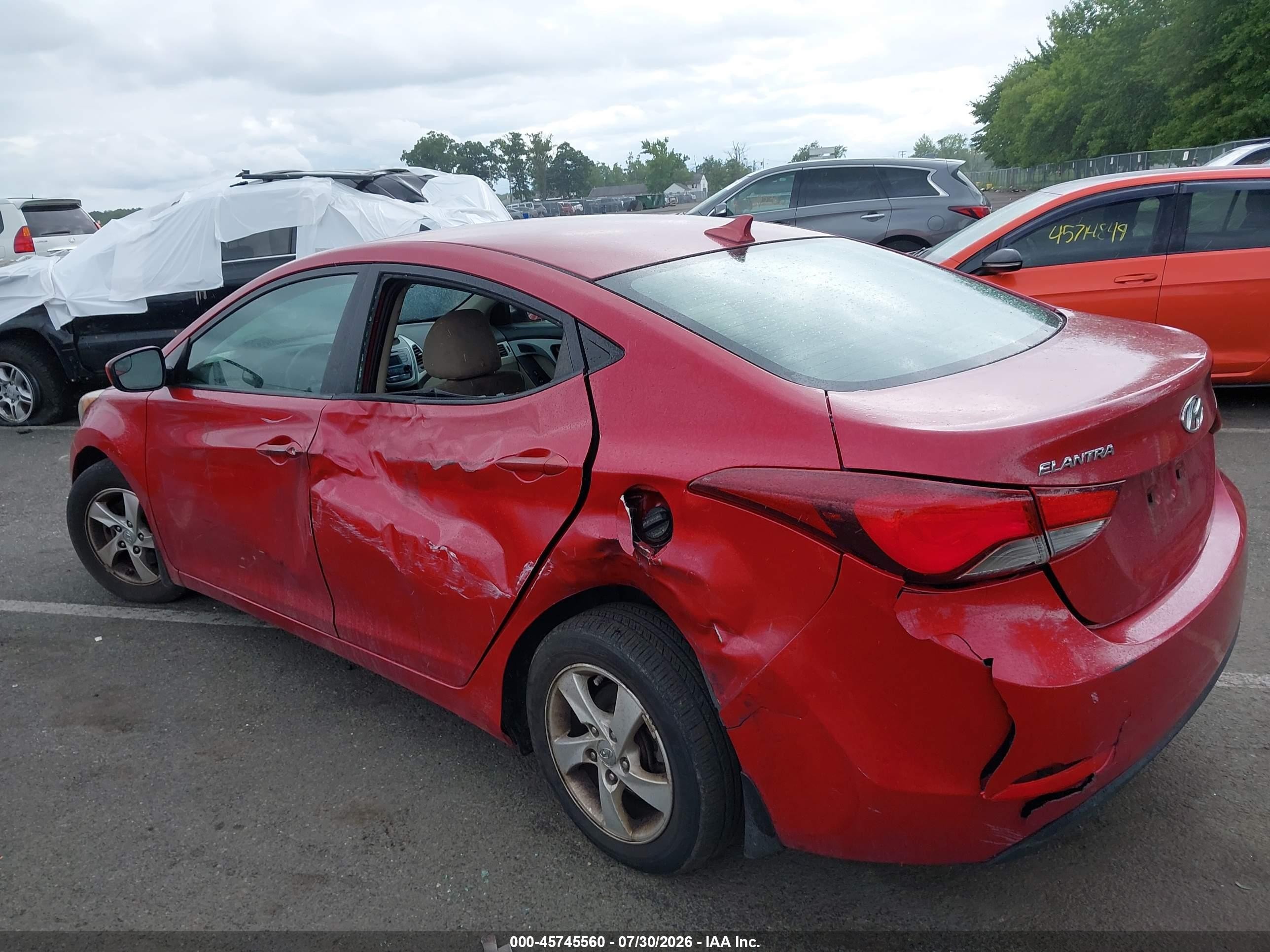 2015 Hyundai Elantra Se Red vin: KMHDH4AE1FU442875