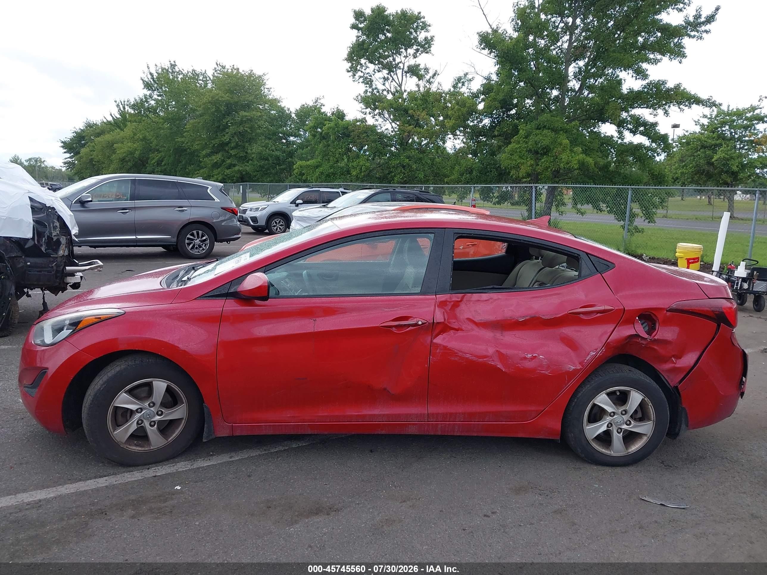 2015 Hyundai Elantra Se Red vin: KMHDH4AE1FU442875