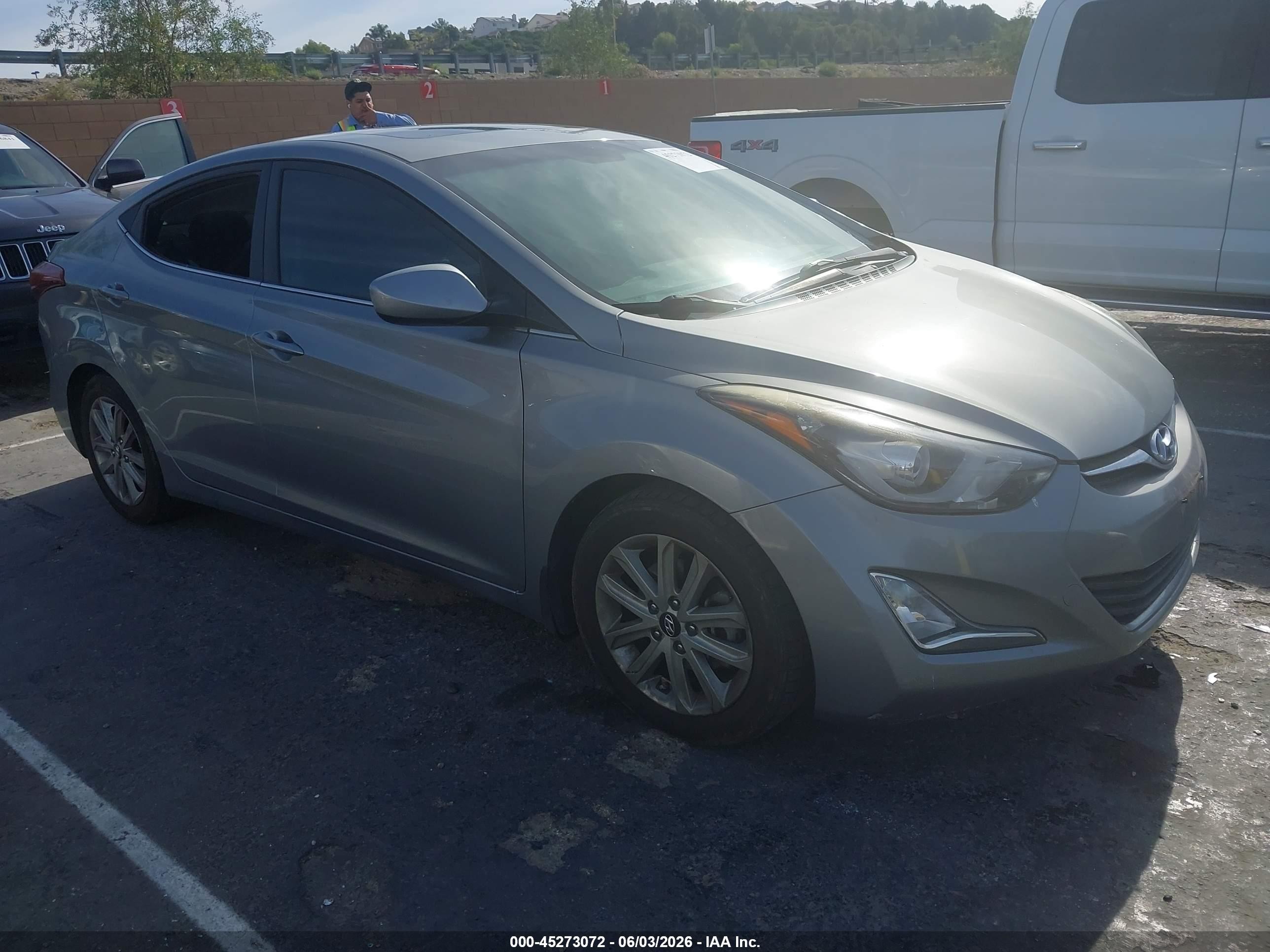 2015 Hyundai Elantra Se Silver vin: KMHDH4AE1FU446666