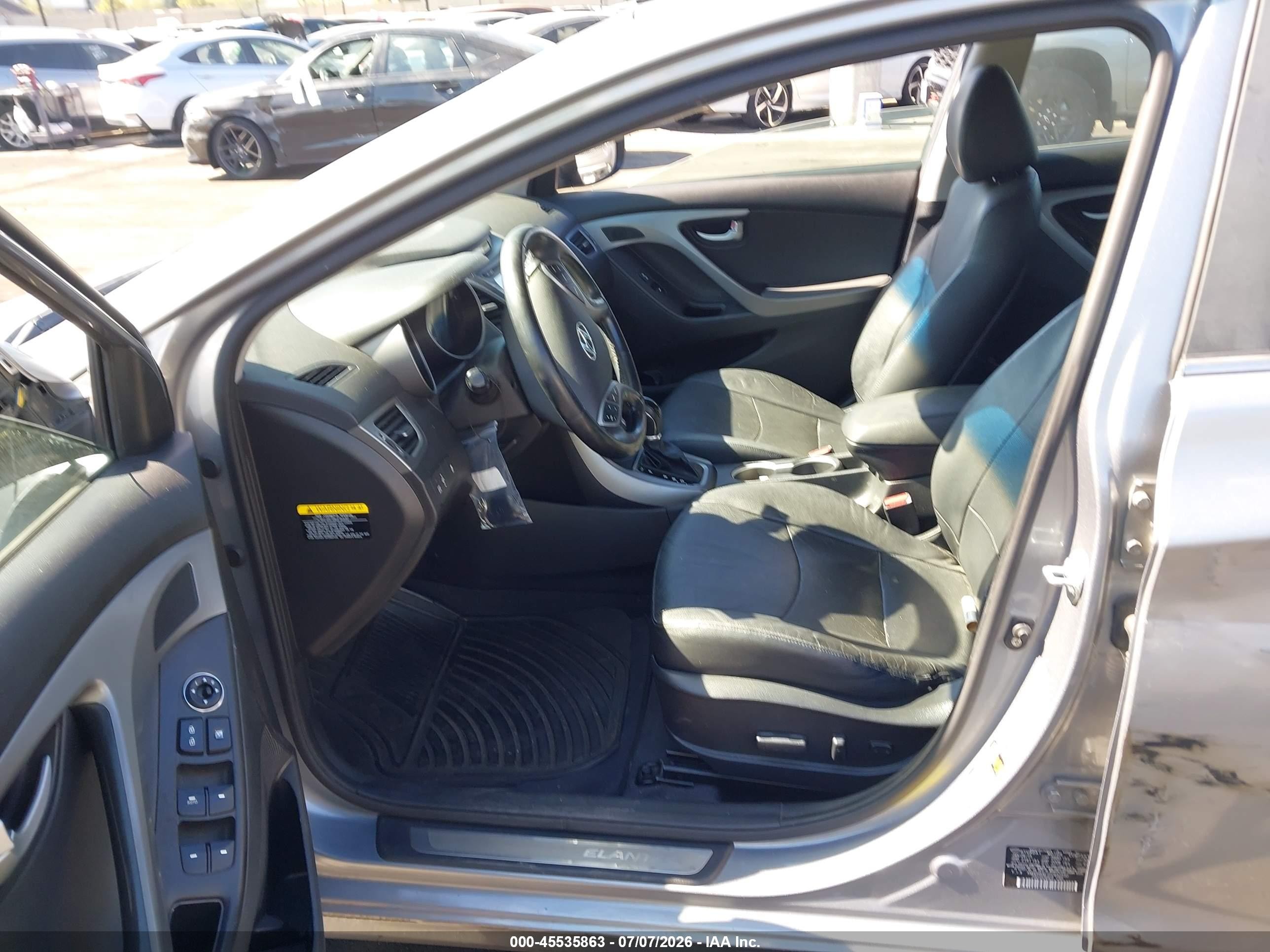 2015 Hyundai Elantra Limited Gray vin: KMHDH4AE1FU452550