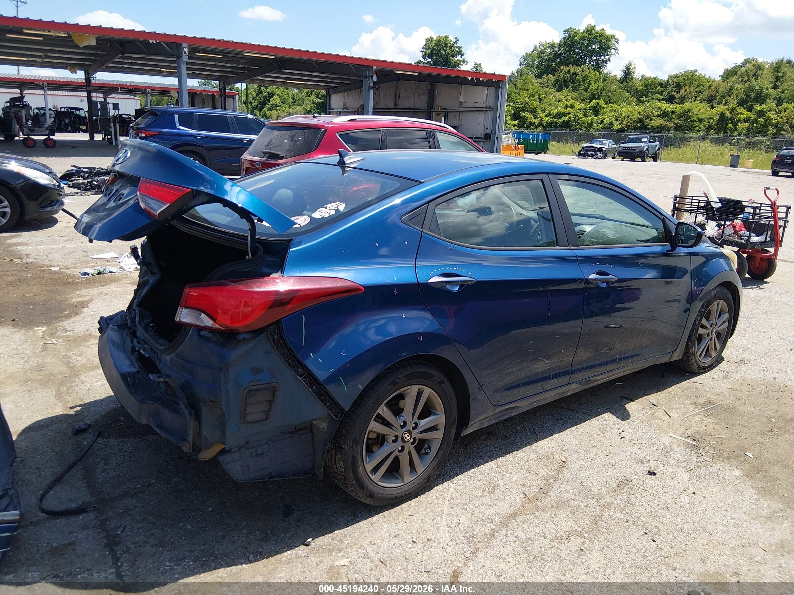 2016 Hyundai Elantra Se Blue vin: KMHDH4AE1GU503689