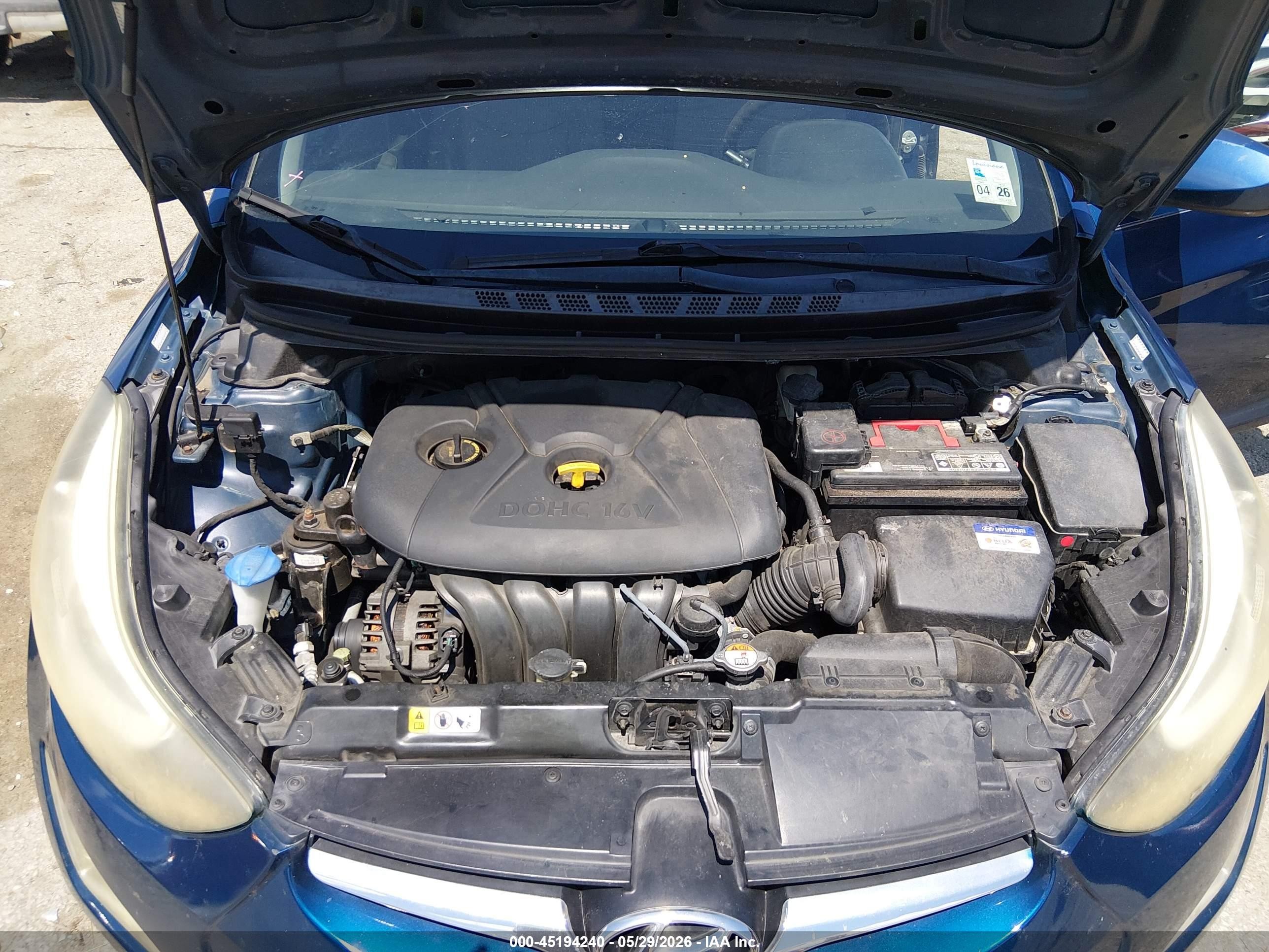 2016 Hyundai Elantra Se Blue vin: KMHDH4AE1GU503689