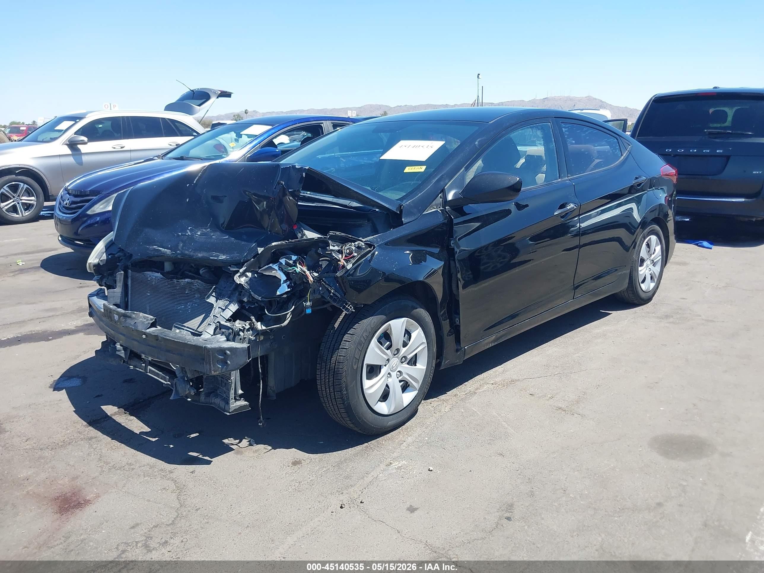 2016 Hyundai Elantra Se Black vin: KMHDH4AE1GU646058