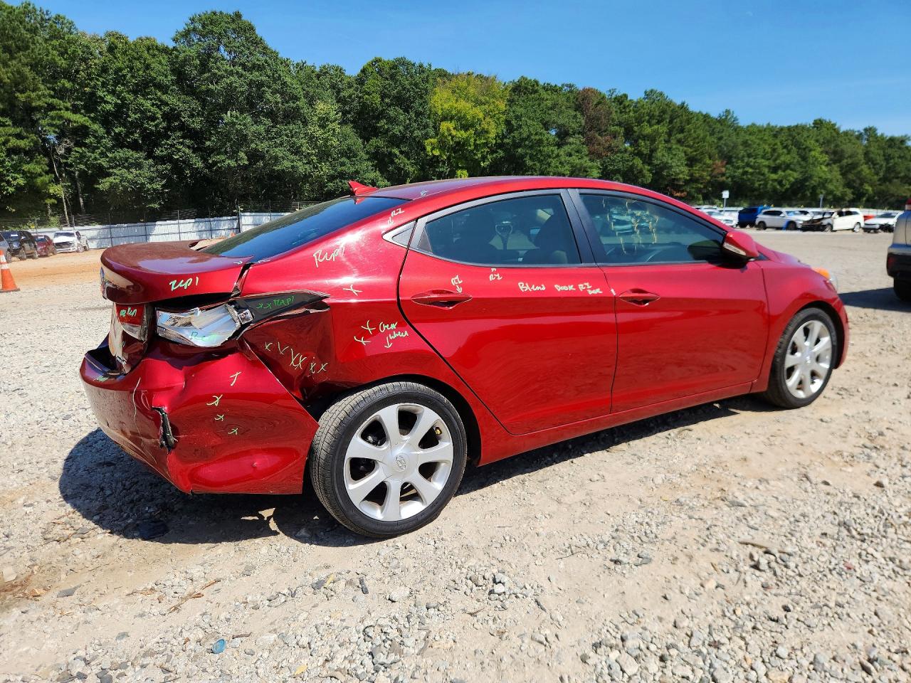 2011 Hyundai Elantra Limited Red vin: KMHDH4AE2BU099357