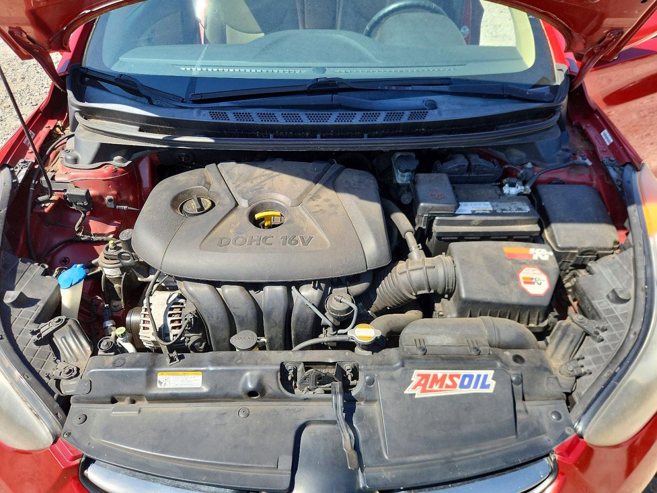 2011 Hyundai Elantra Limited Red vin: KMHDH4AE2BU099357