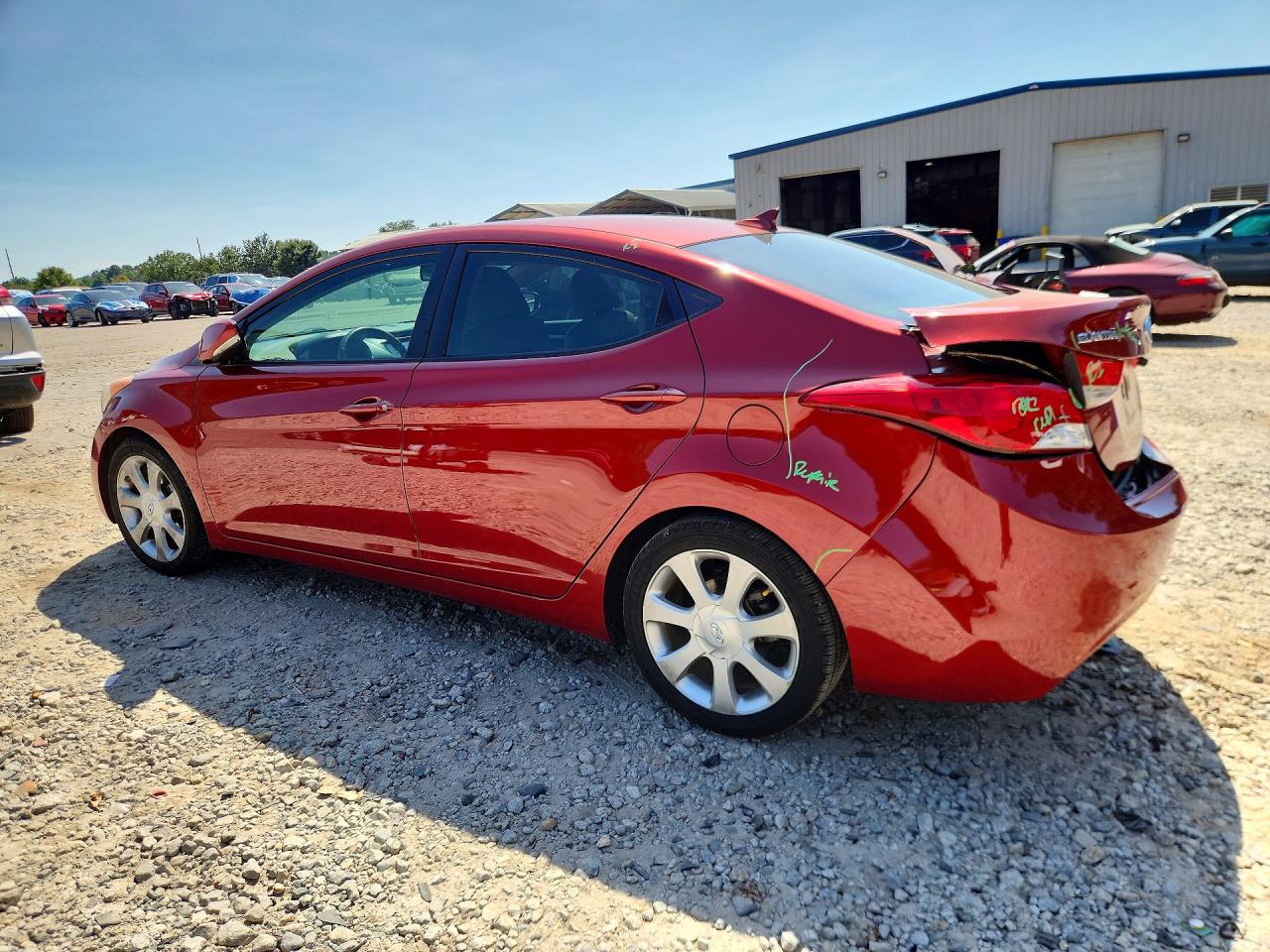 2011 Hyundai Elantra Limited Red vin: KMHDH4AE2BU099357