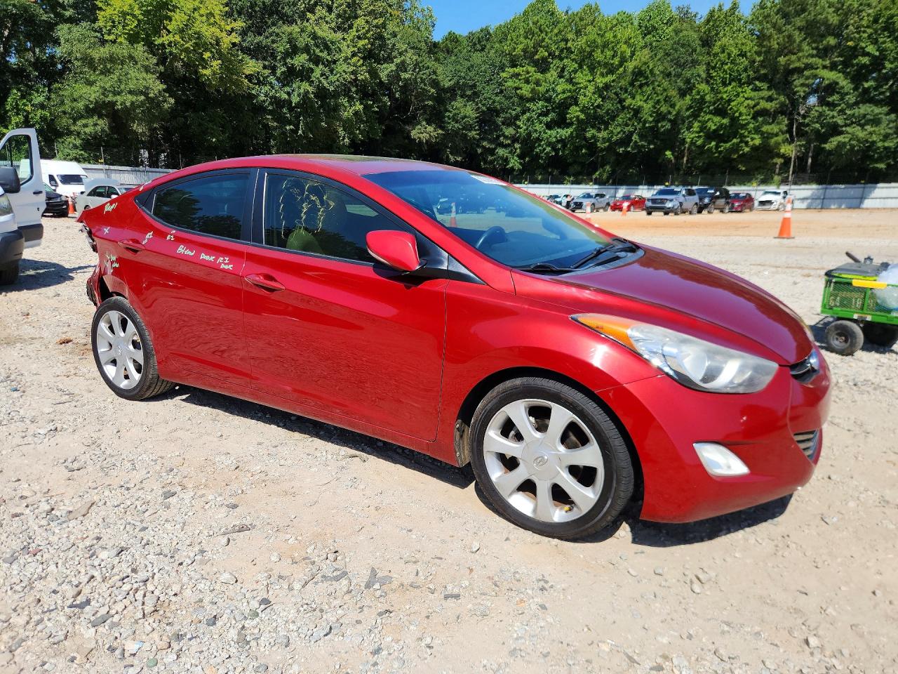 2011 Hyundai Elantra Limited Red vin: KMHDH4AE2BU099357