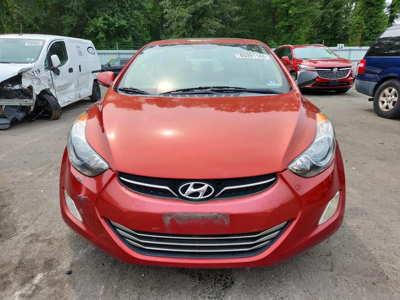 2011 Hyundai Elantra Limited Red vin: KMHDH4AE2BU099813
