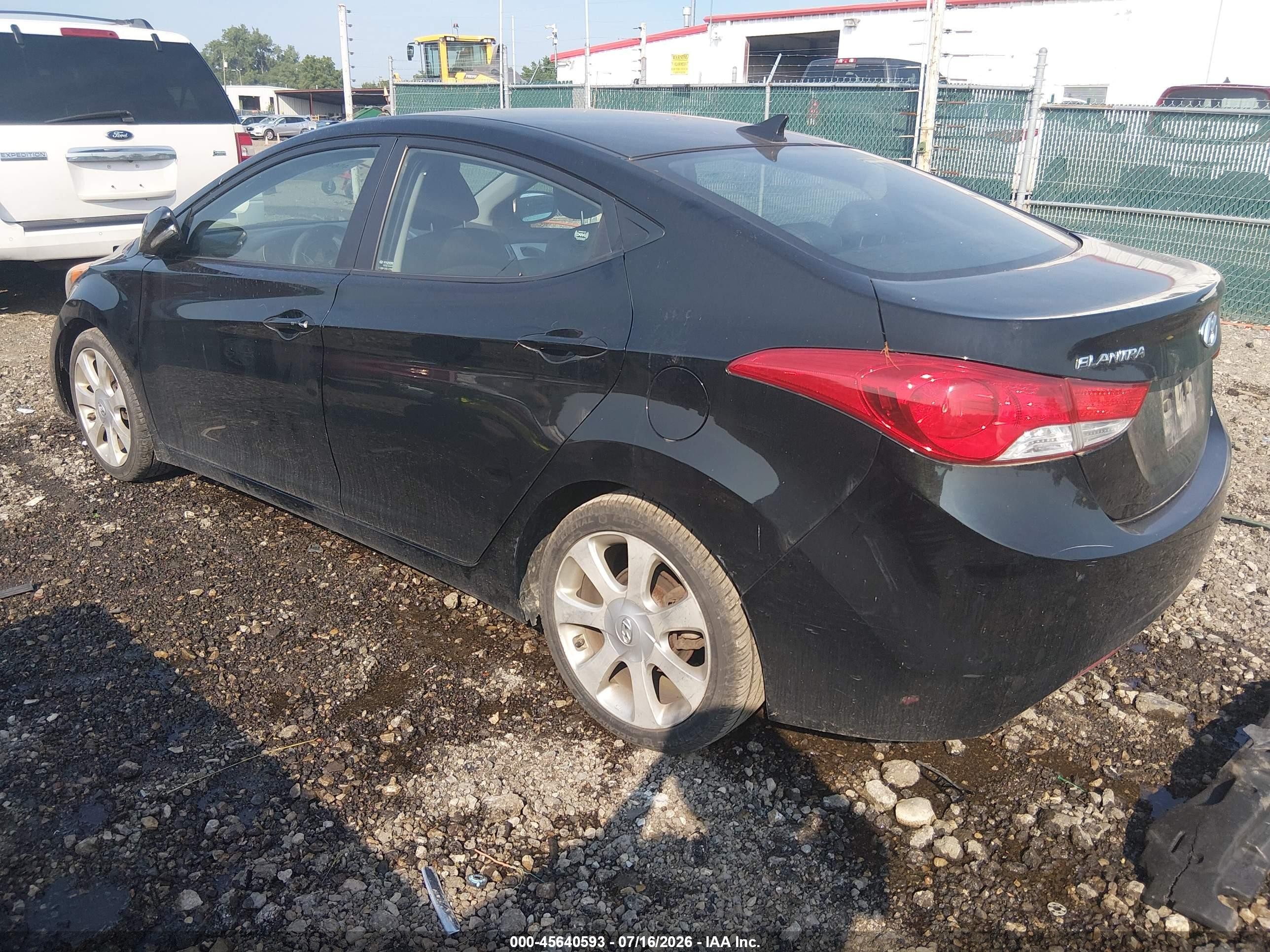2011 Hyundai Elantra Limited (ulsan Plant) Black vin: KMHDH4AE2BU108980