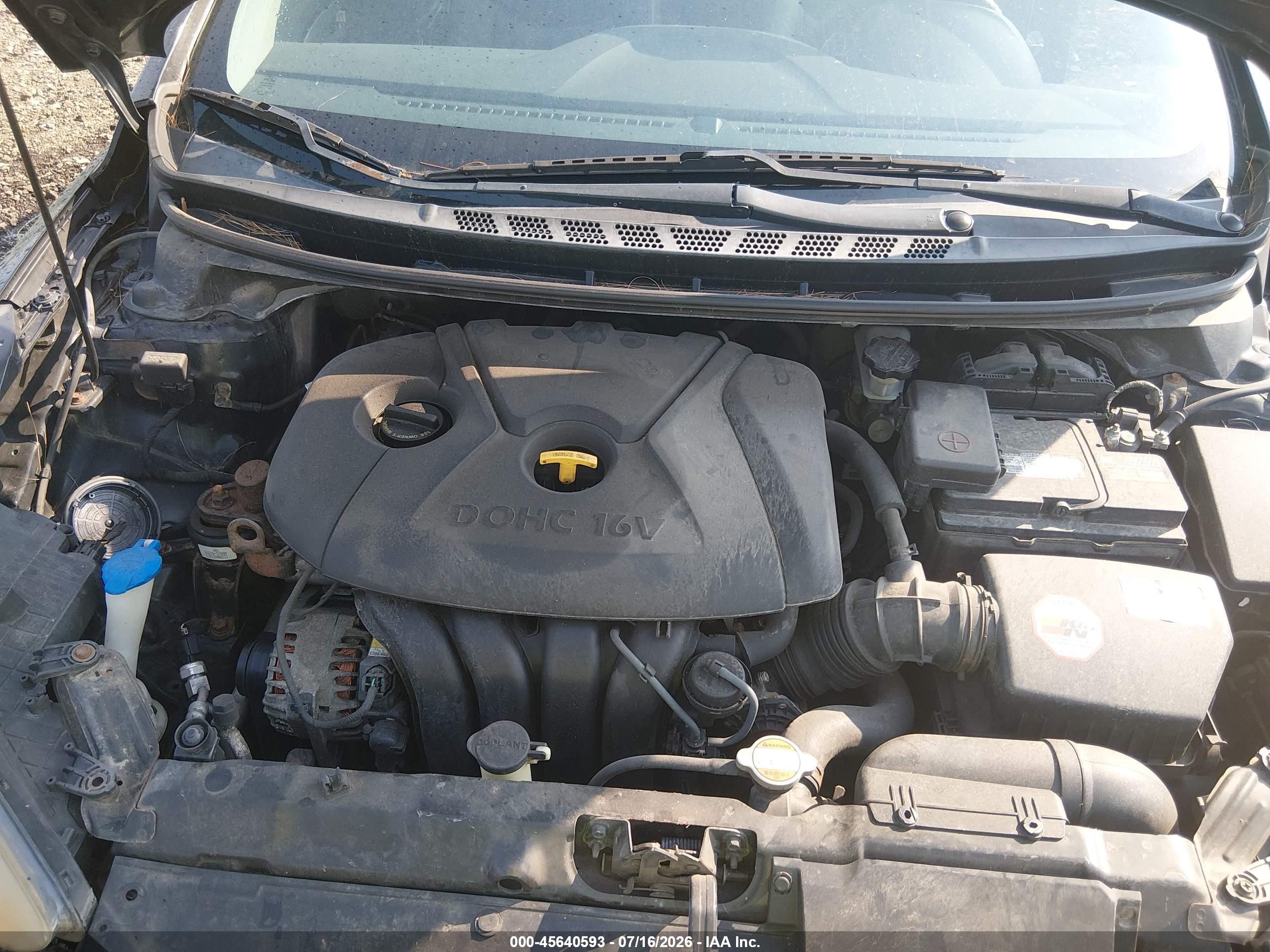 2011 Hyundai Elantra Limited (ulsan Plant) Black vin: KMHDH4AE2BU108980