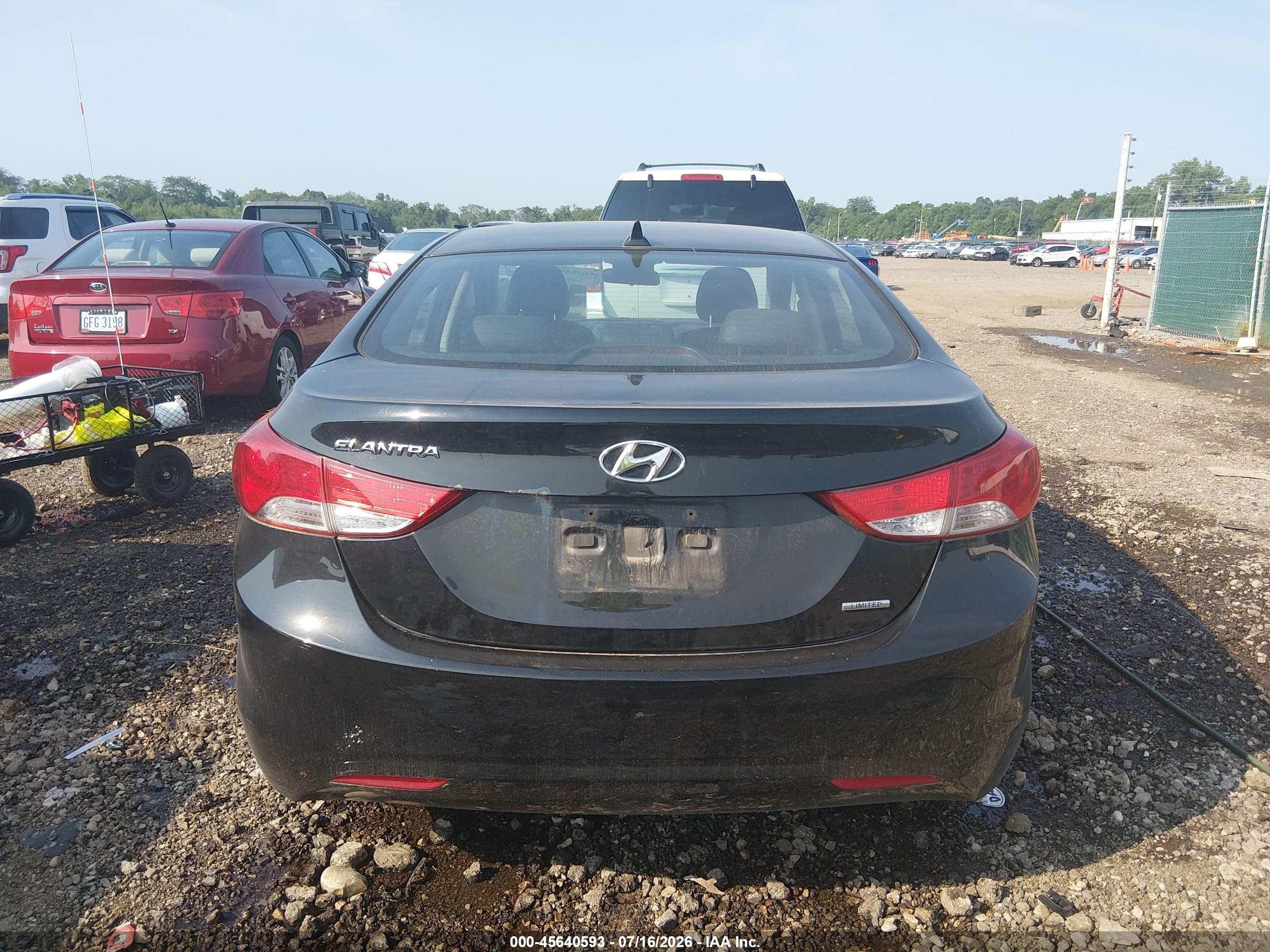 2011 Hyundai Elantra Limited (ulsan Plant) Black vin: KMHDH4AE2BU108980