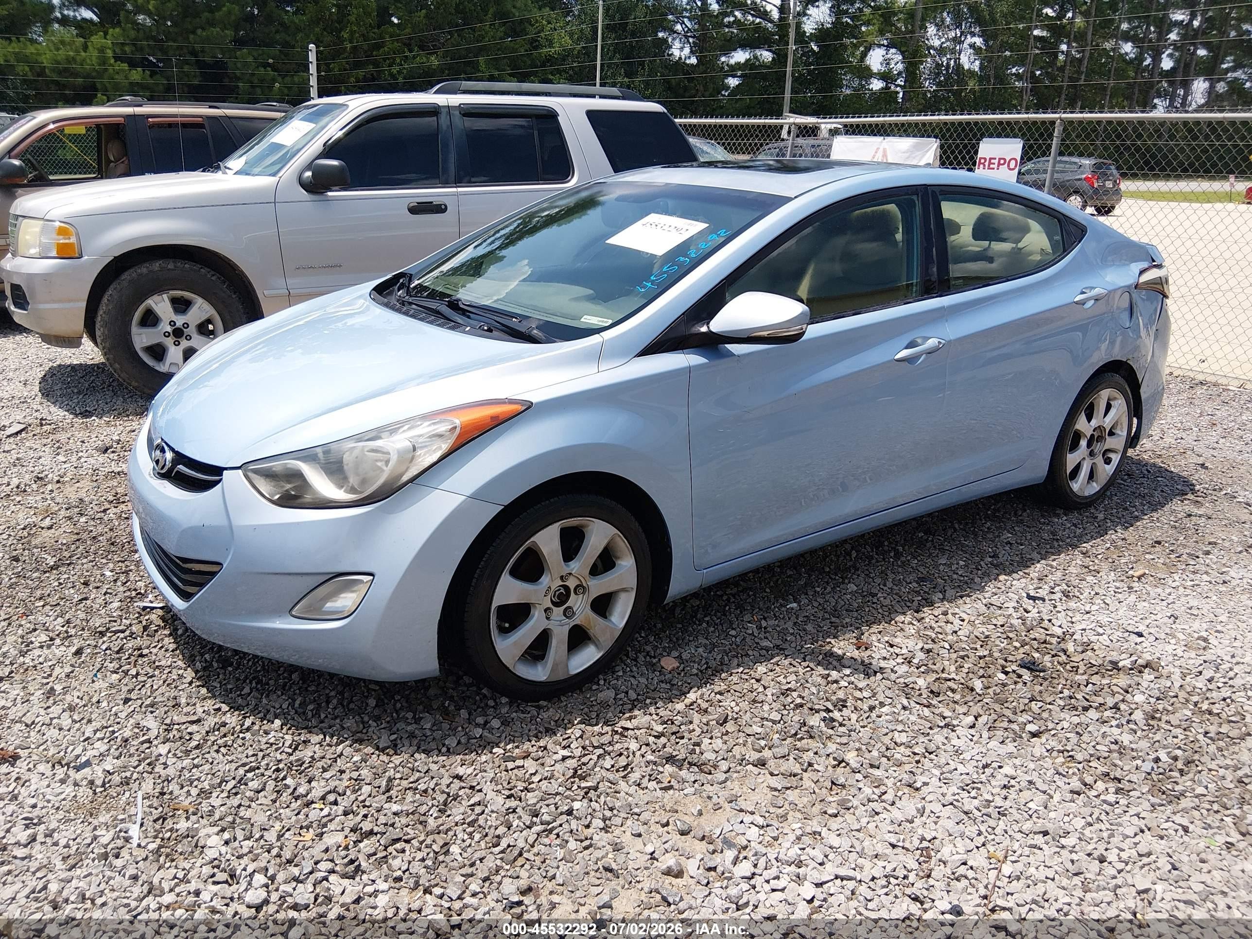 2011 Hyundai Elantra Limited (ulsan Plant) Синий vin: KMHDH4AE2BU135743