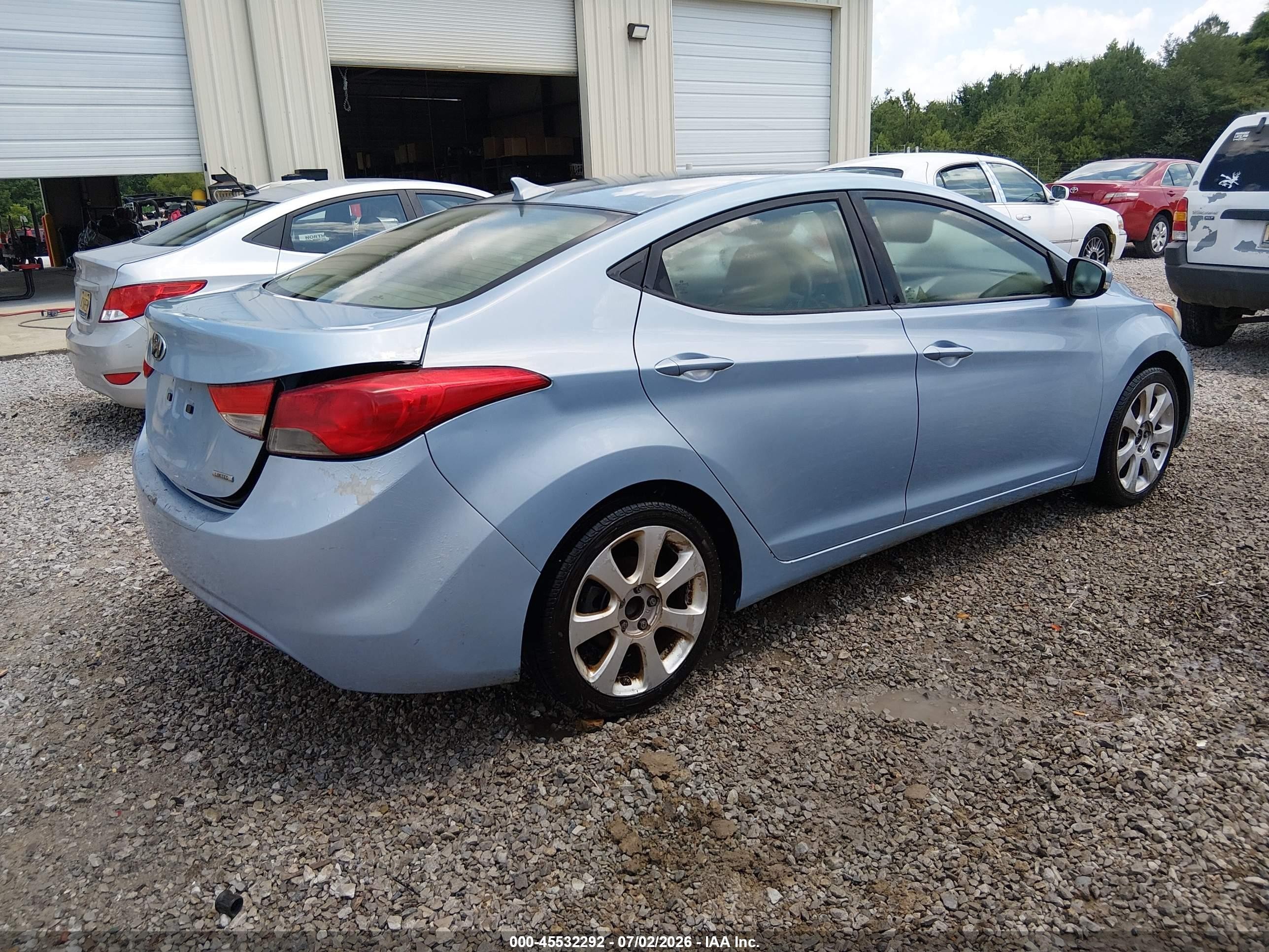 2011 Hyundai Elantra Limited (ulsan Plant) Синий vin: KMHDH4AE2BU135743