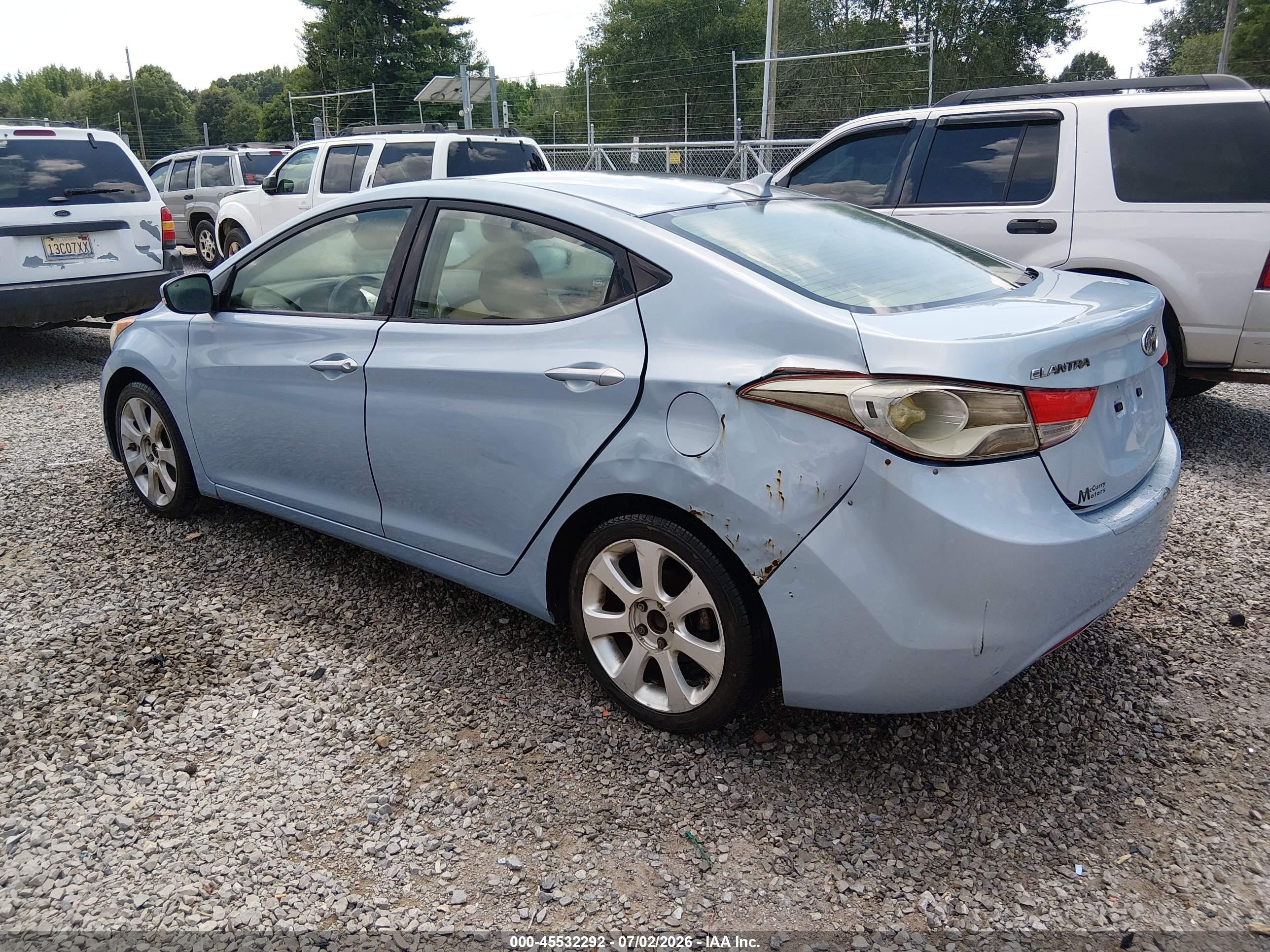 2011 Hyundai Elantra Limited (ulsan Plant) Синий vin: KMHDH4AE2BU135743