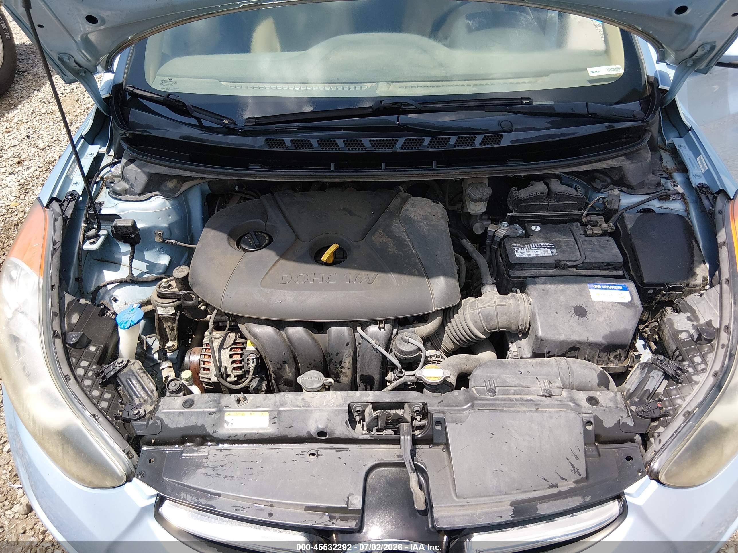 2011 Hyundai Elantra Limited (ulsan Plant) Синий vin: KMHDH4AE2BU135743