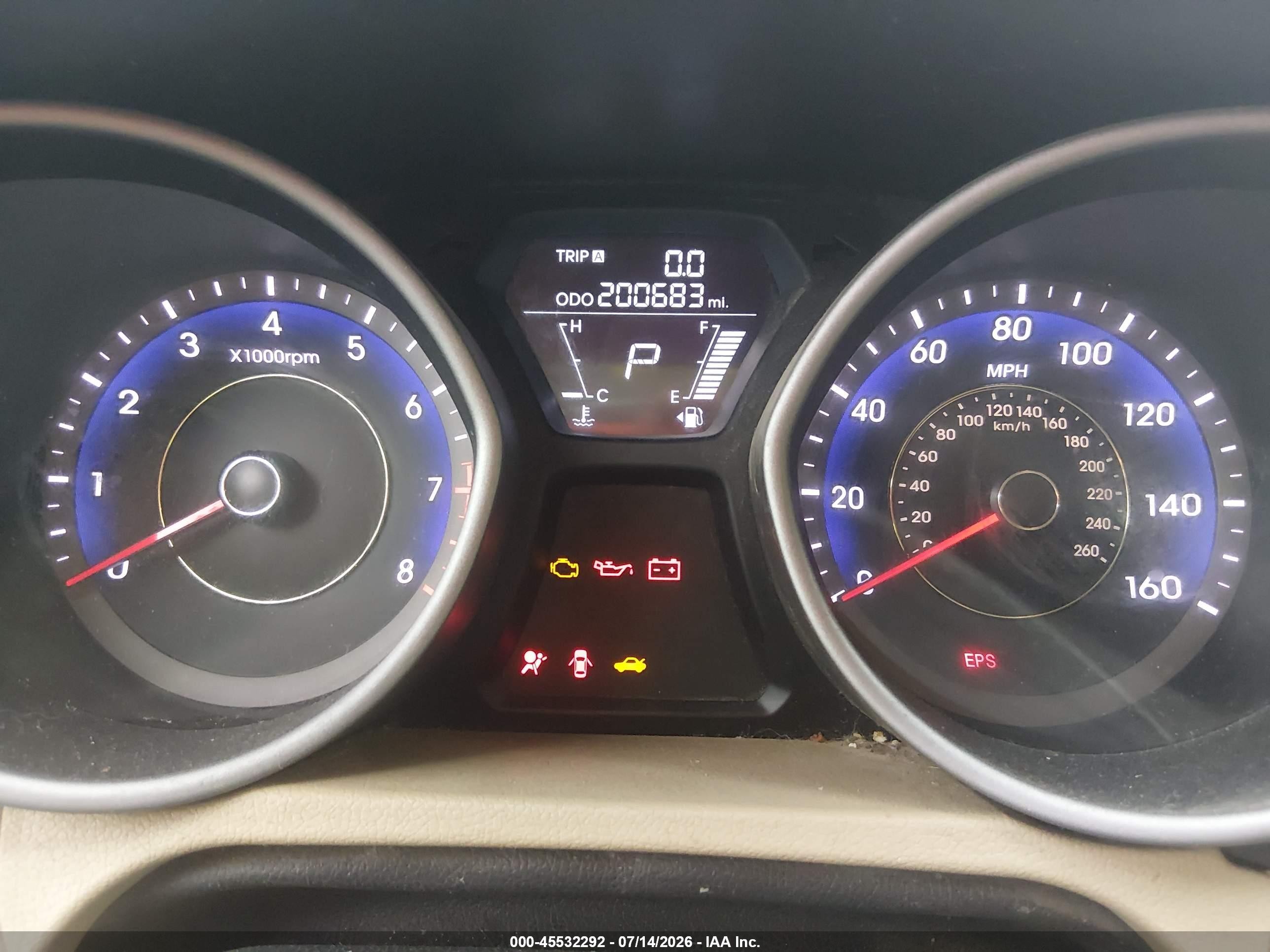 2011 Hyundai Elantra Limited (ulsan Plant) Синий vin: KMHDH4AE2BU135743