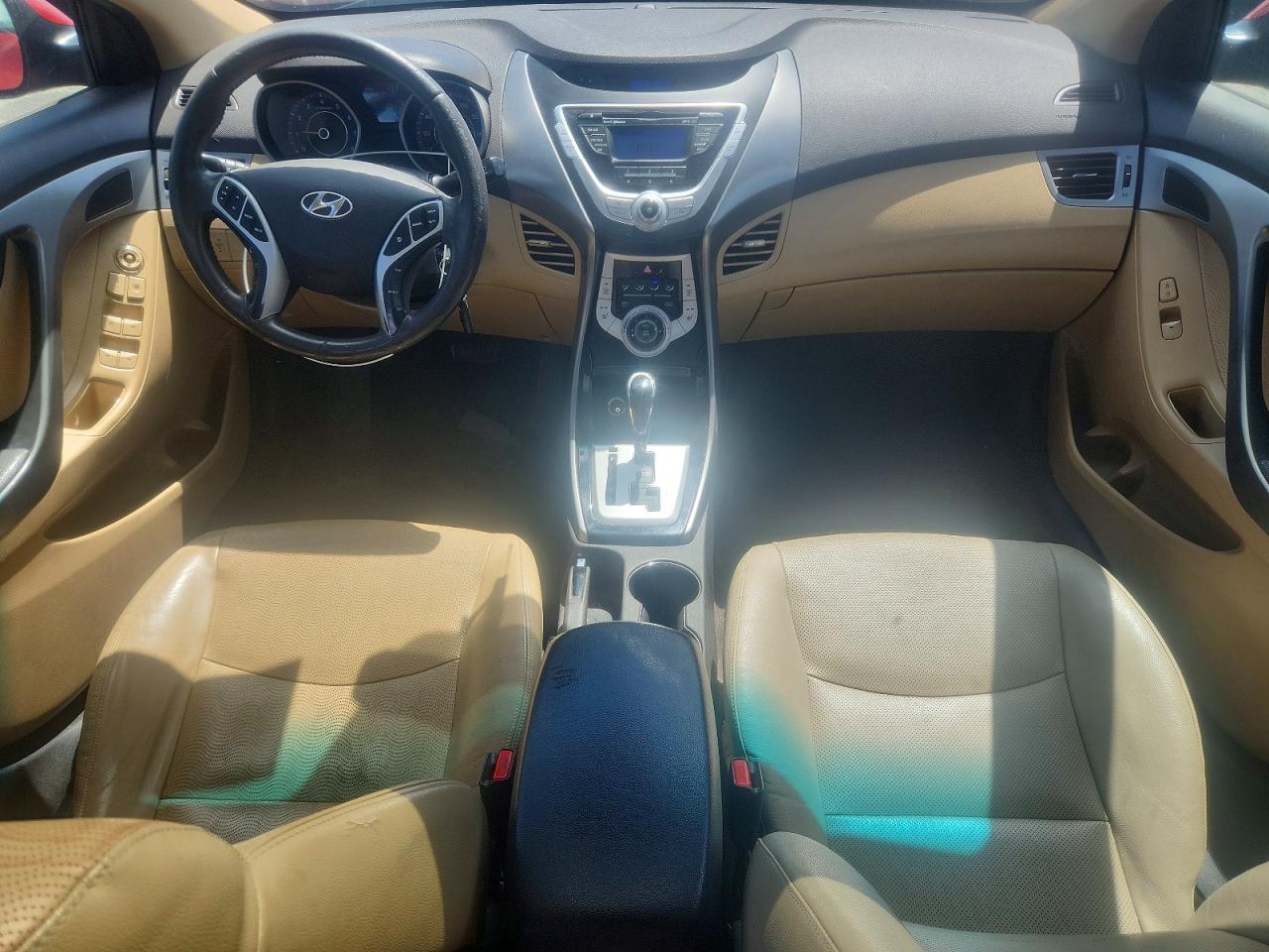2012 Hyundai Elantra Limited Burgundy vin: KMHDH4AE2CU186192