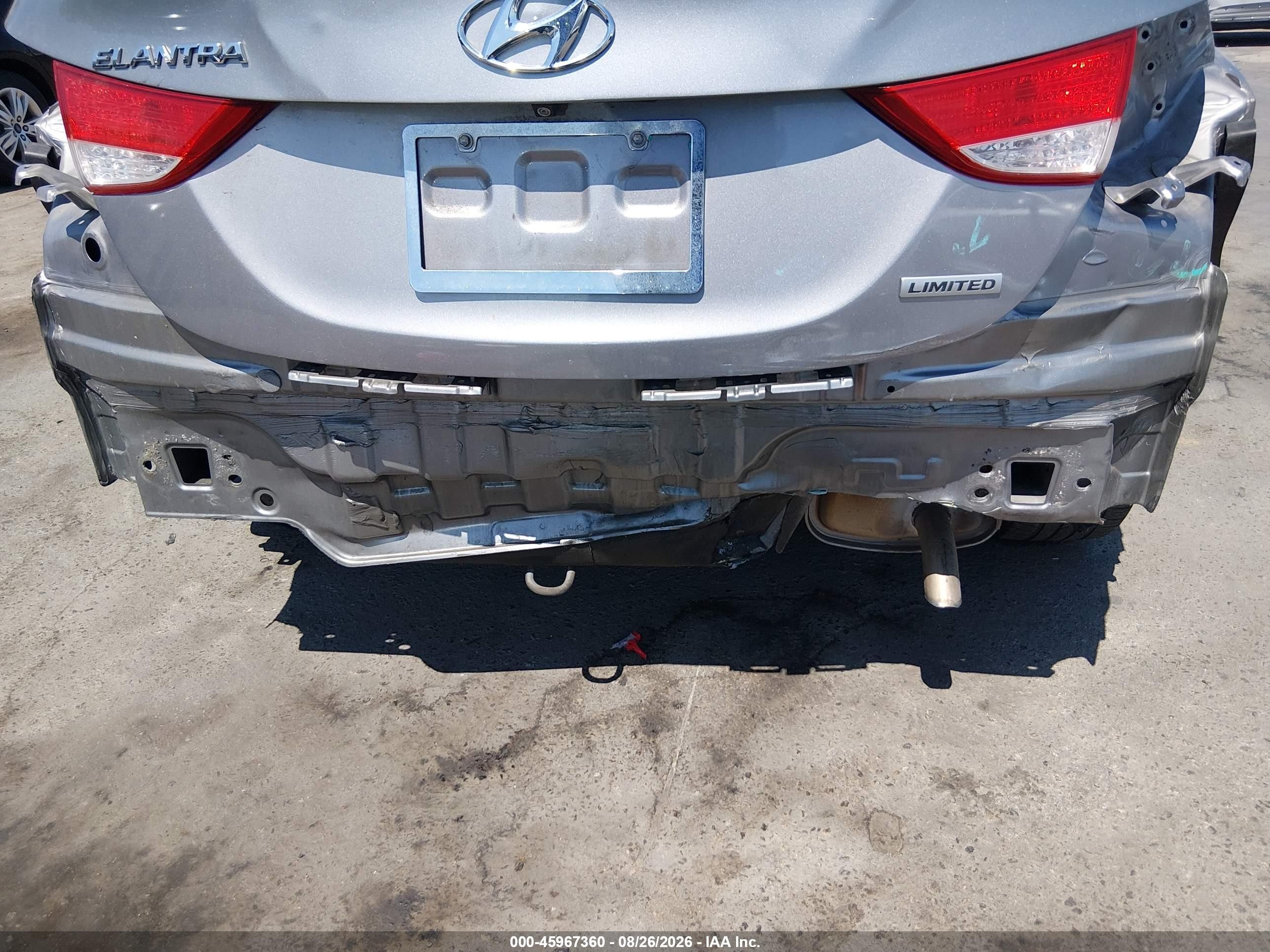 2012 Hyundai Elantra Limited (ulsan Plant) Gray vin: KMHDH4AE2CU189125