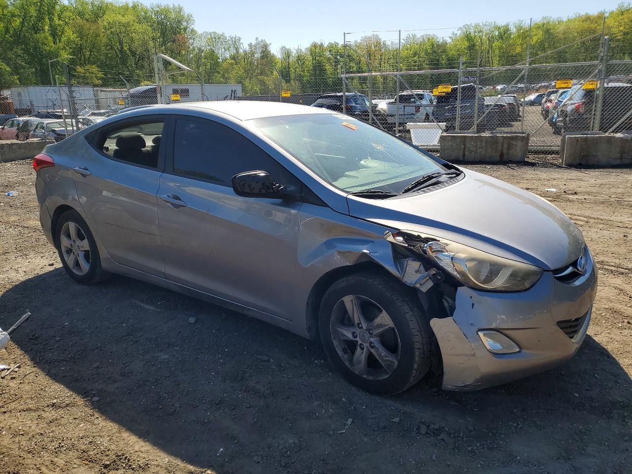 2012 Hyundai Elantra Gls Silver vin: KMHDH4AE2CU189383