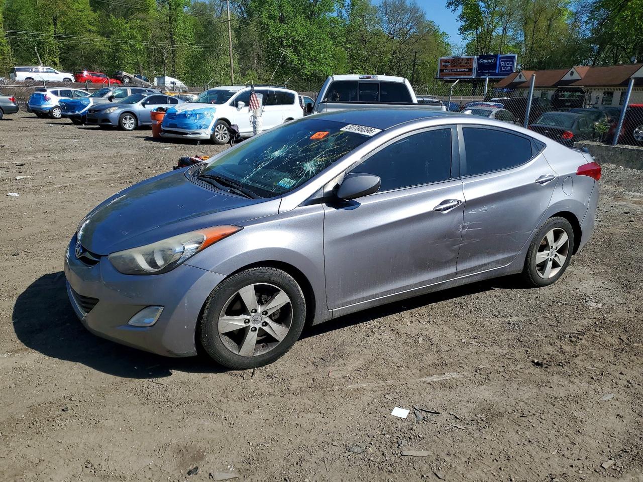 2012 Hyundai Elantra Gls Silver vin: KMHDH4AE2CU189383