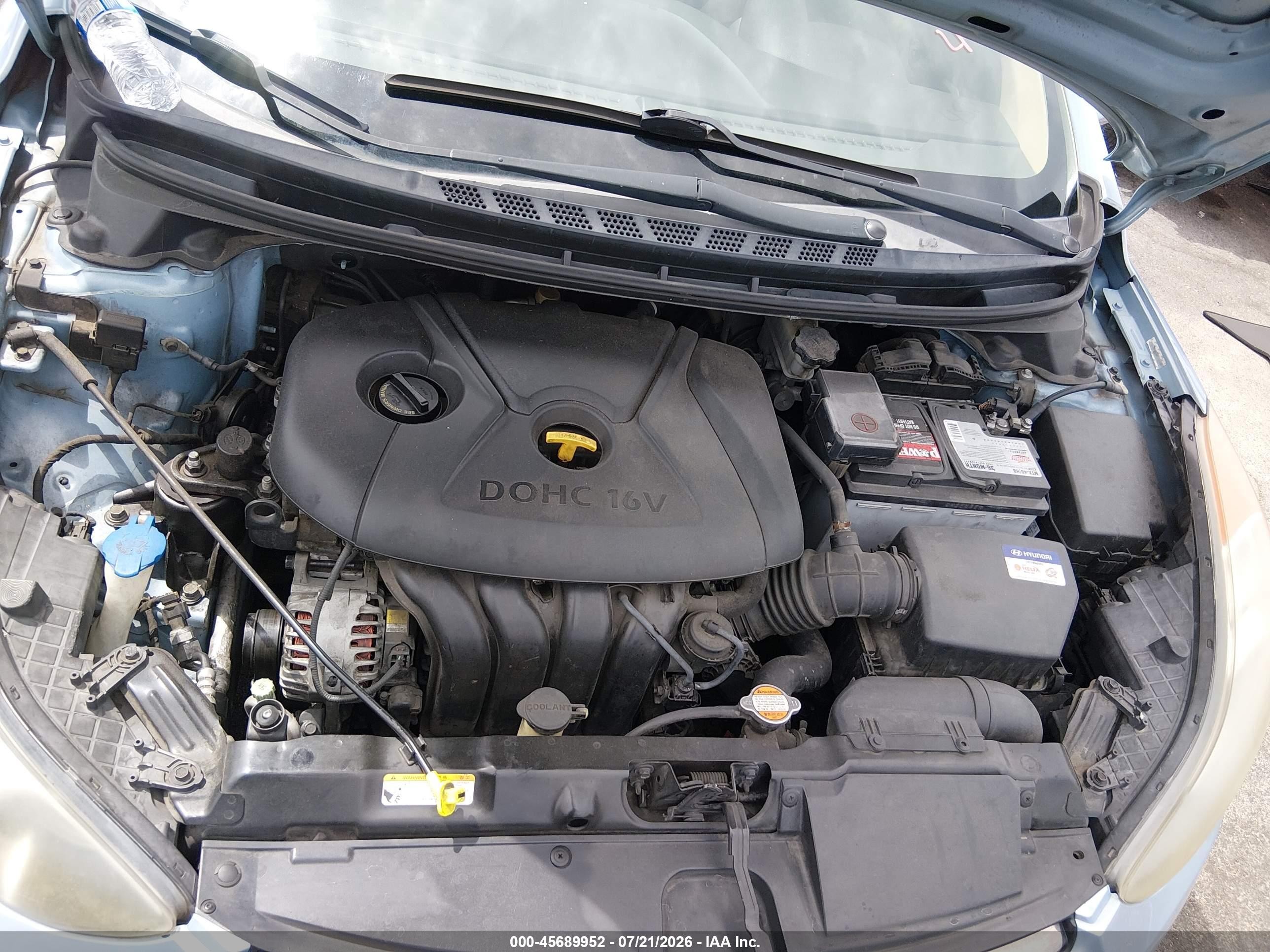 2012 Hyundai Elantra Limited (ulsan Plant) Синий vin: KMHDH4AE2CU198584