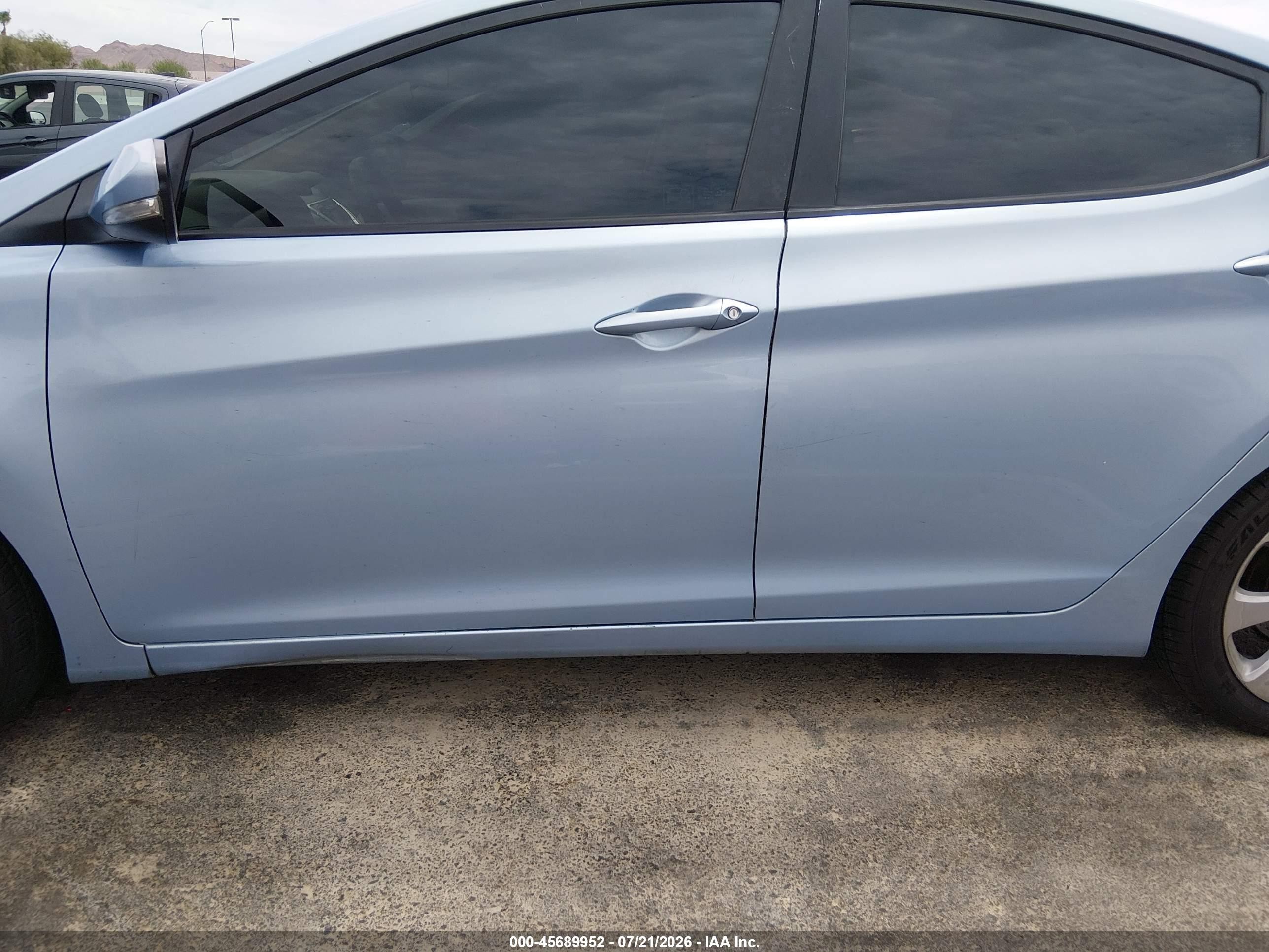 2012 Hyundai Elantra Limited (ulsan Plant) Синий vin: KMHDH4AE2CU198584