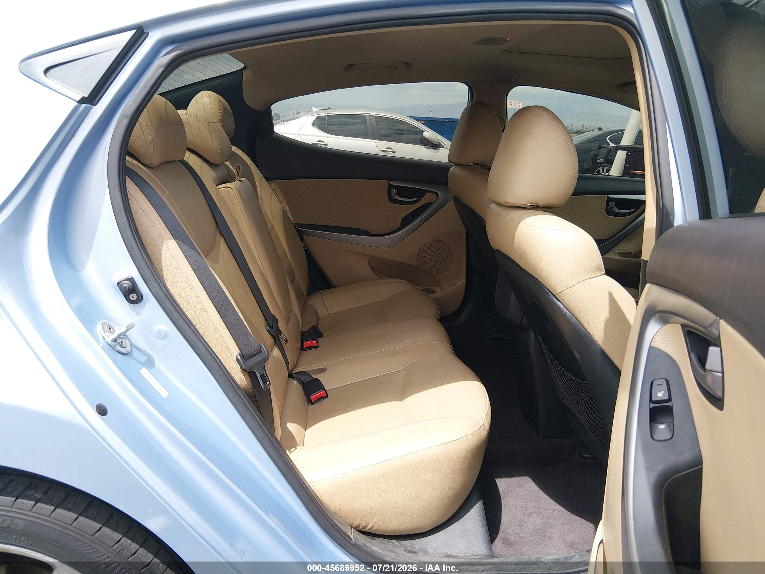 2012 Hyundai Elantra Limited (ulsan Plant) Синий vin: KMHDH4AE2CU198584