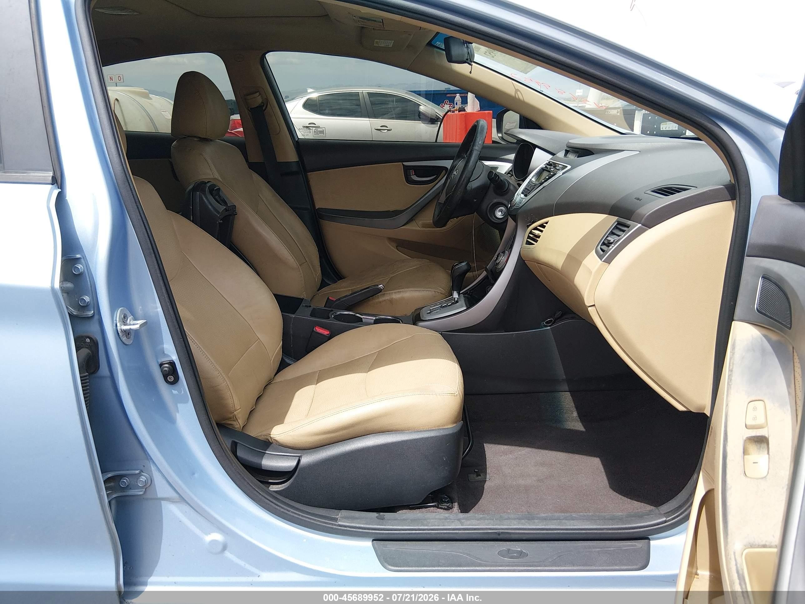 2012 Hyundai Elantra Limited (ulsan Plant) Синий vin: KMHDH4AE2CU198584