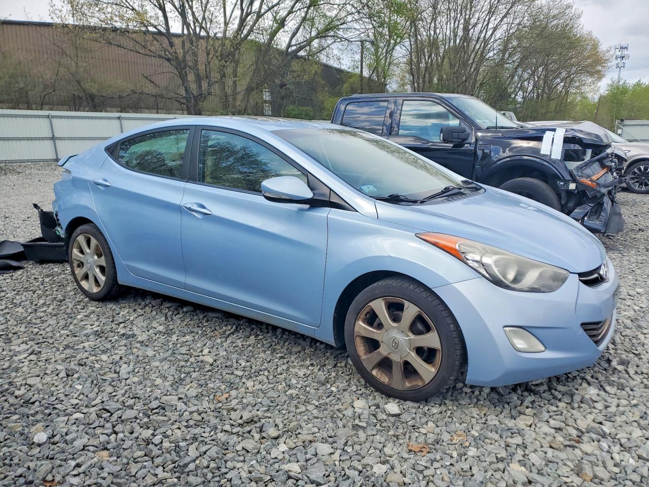 2012 Hyundai Elantra Limited Blue vin: KMHDH4AE2CU203329