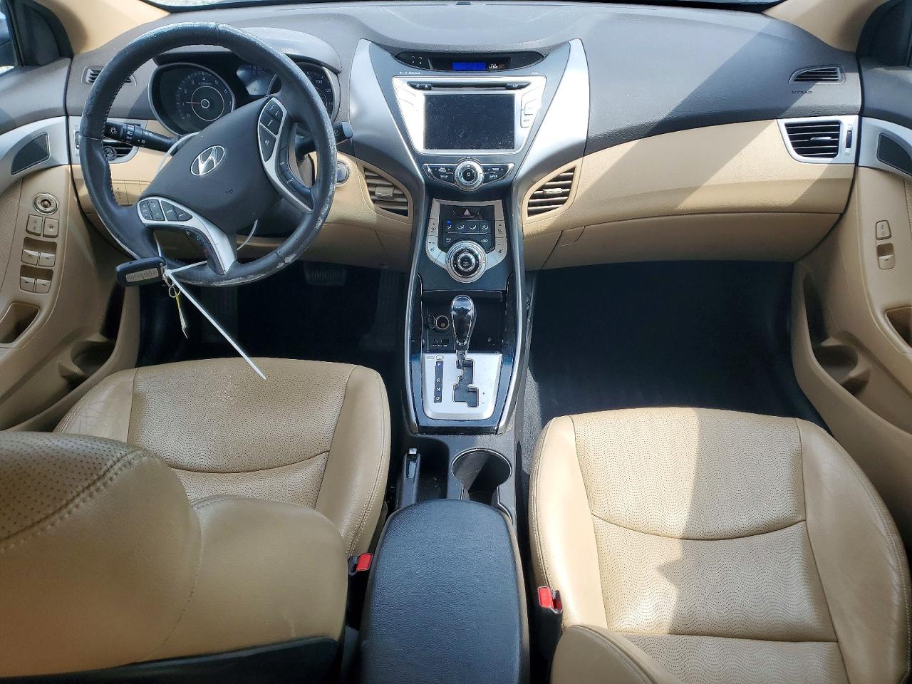 2012 Hyundai Elantra Limited Blue vin: KMHDH4AE2CU203329