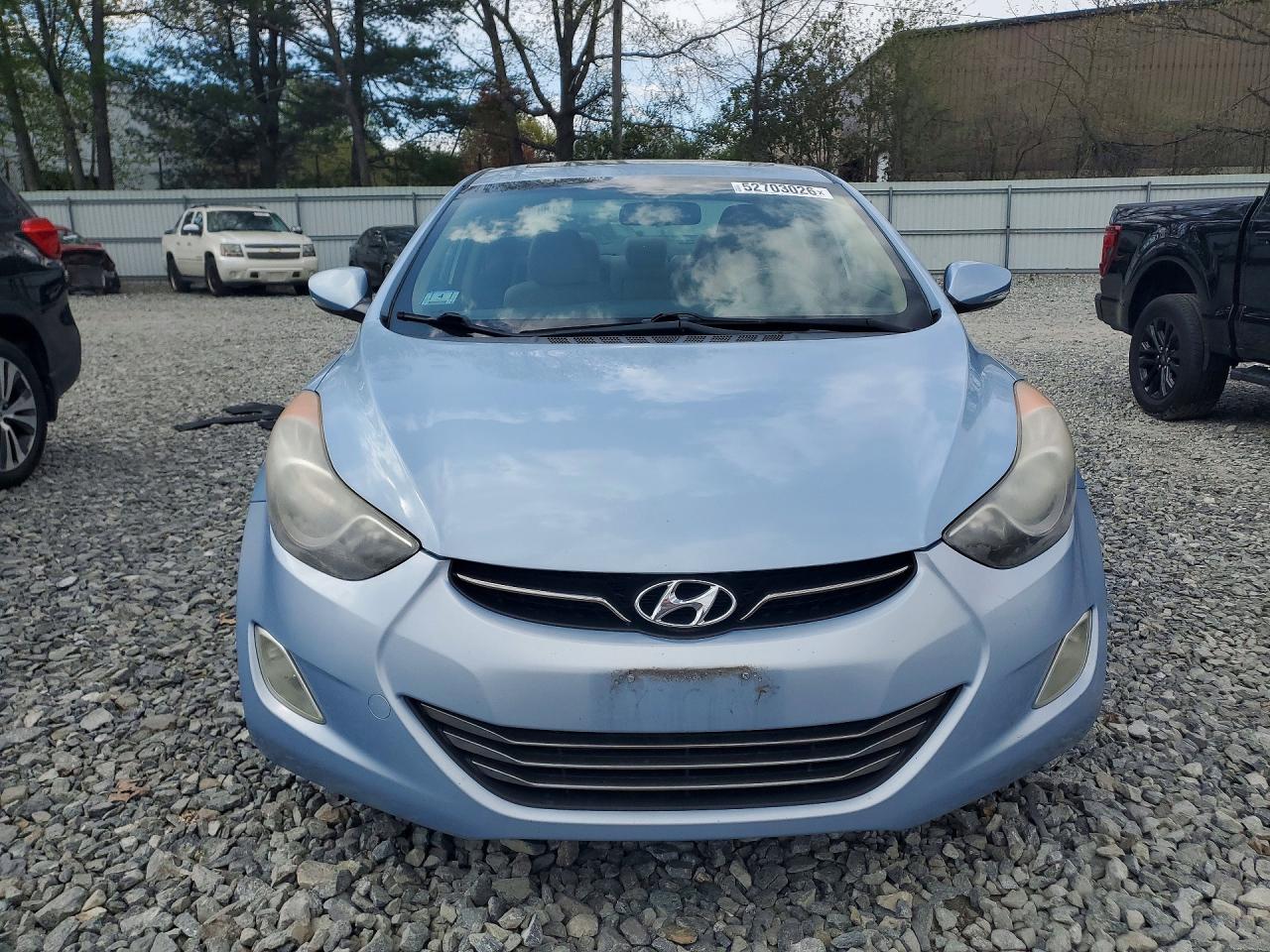 2012 Hyundai Elantra Limited Blue vin: KMHDH4AE2CU203329