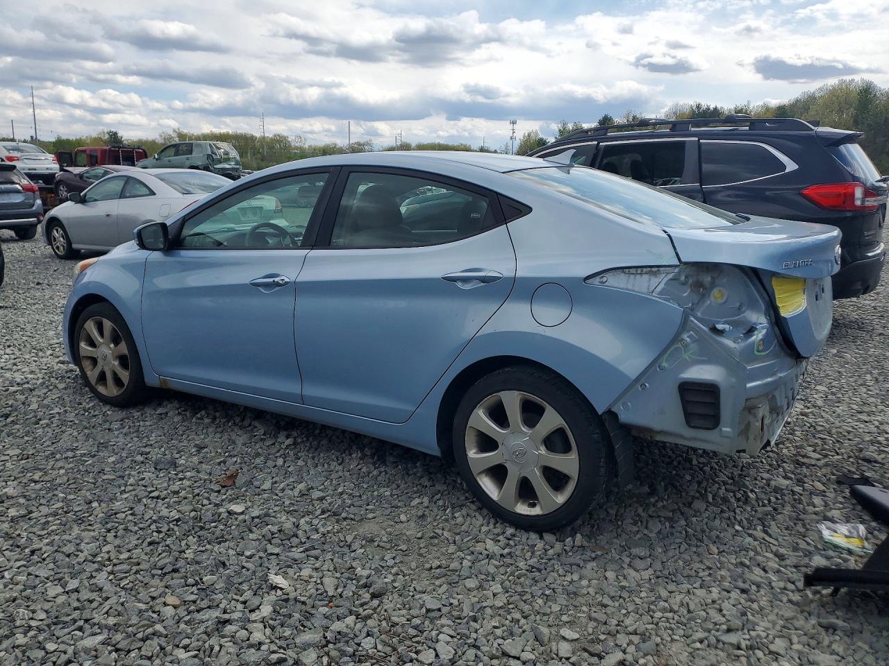 2012 Hyundai Elantra Limited Blue vin: KMHDH4AE2CU203329
