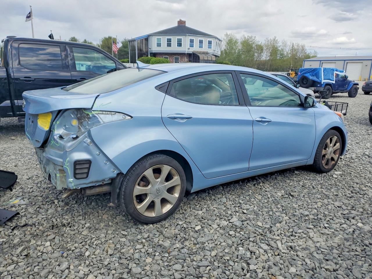 2012 Hyundai Elantra Limited Blue vin: KMHDH4AE2CU203329